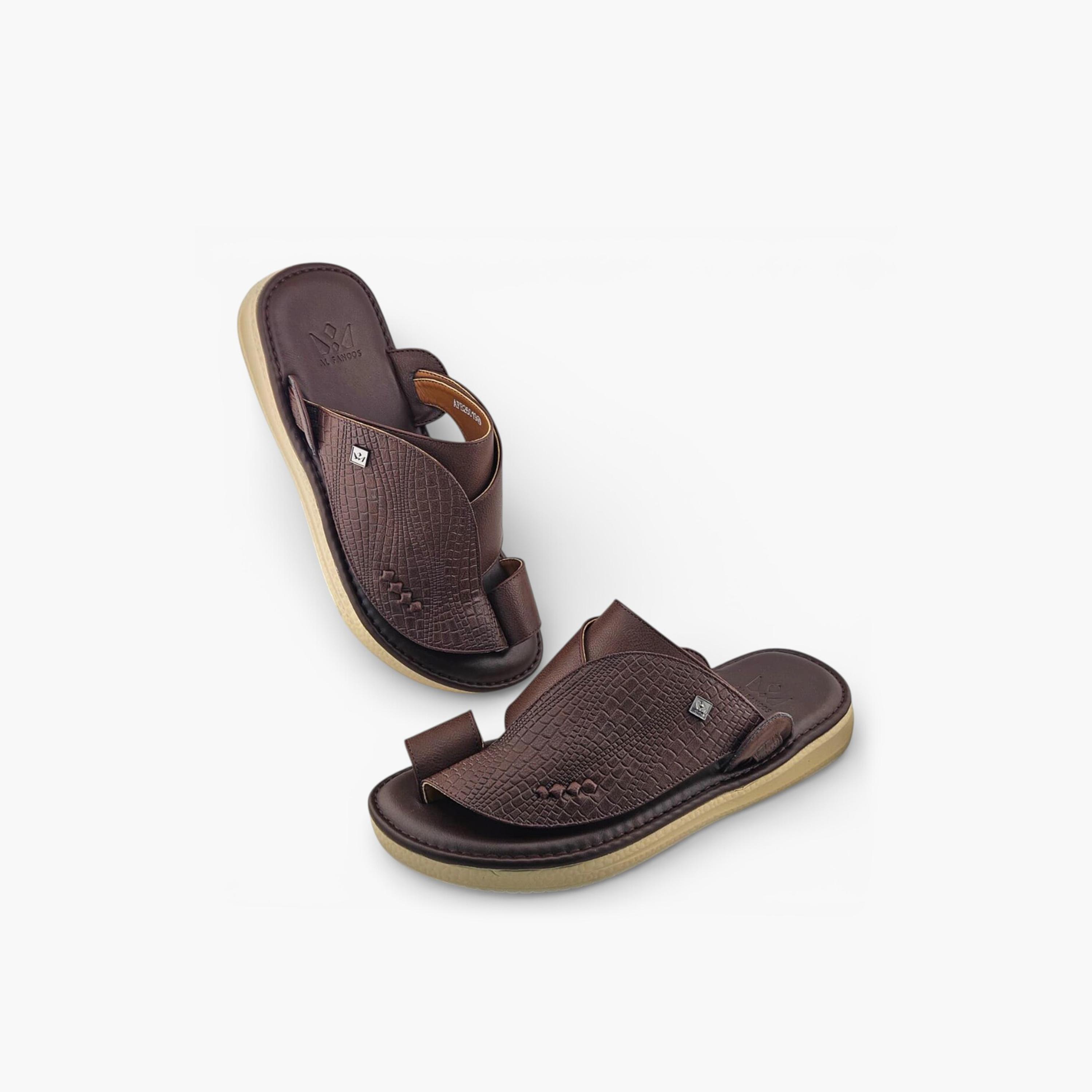Al Fanoos Men's Slip-On Palazzo Al Turath Arabic Sandals | AFB26019-men-shoes-sandals-image-4