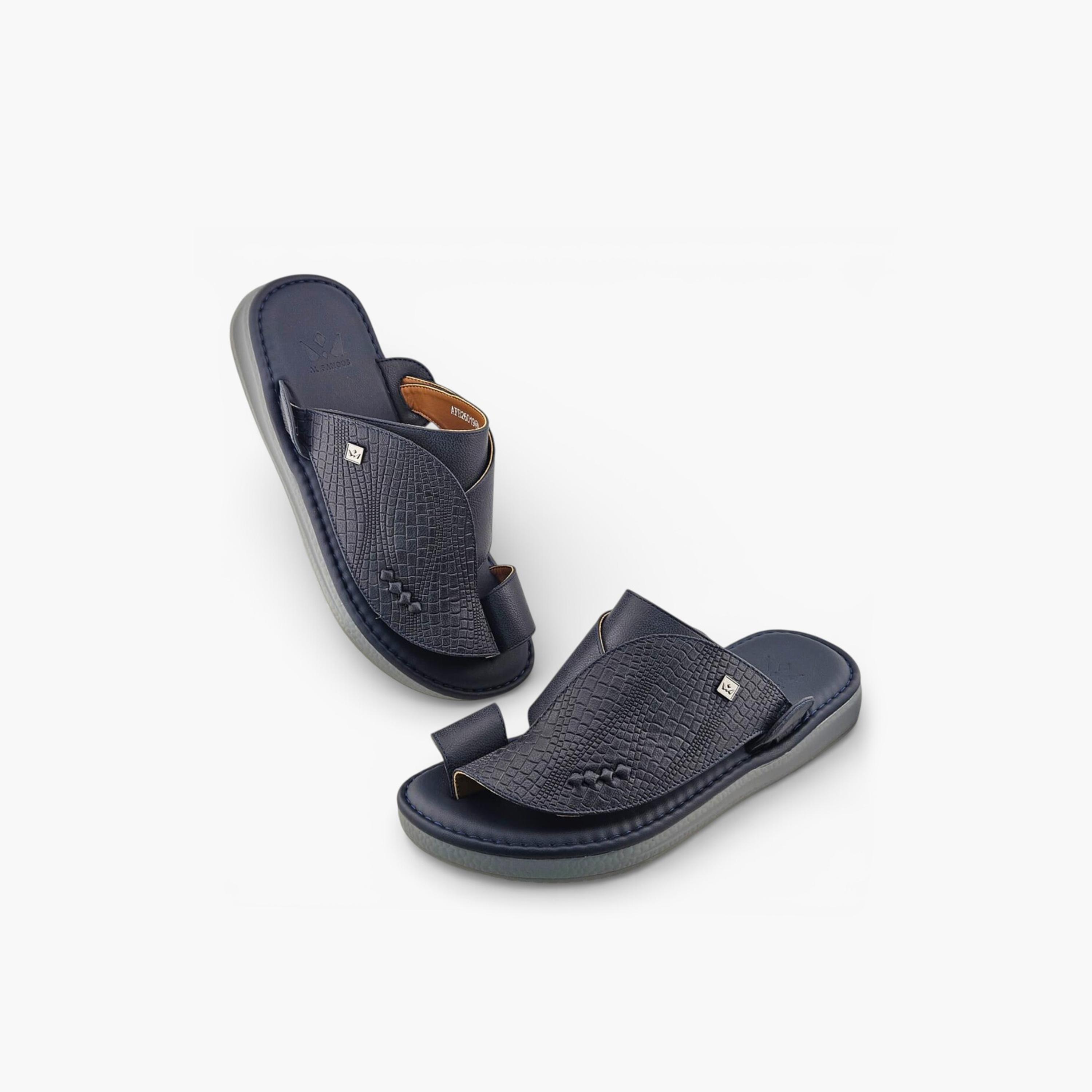 الفانوس - صندل بالازو رجالي سهل الارتداء تصميم التراث العربي | AFB26019-men-shoes-sandals-image-4