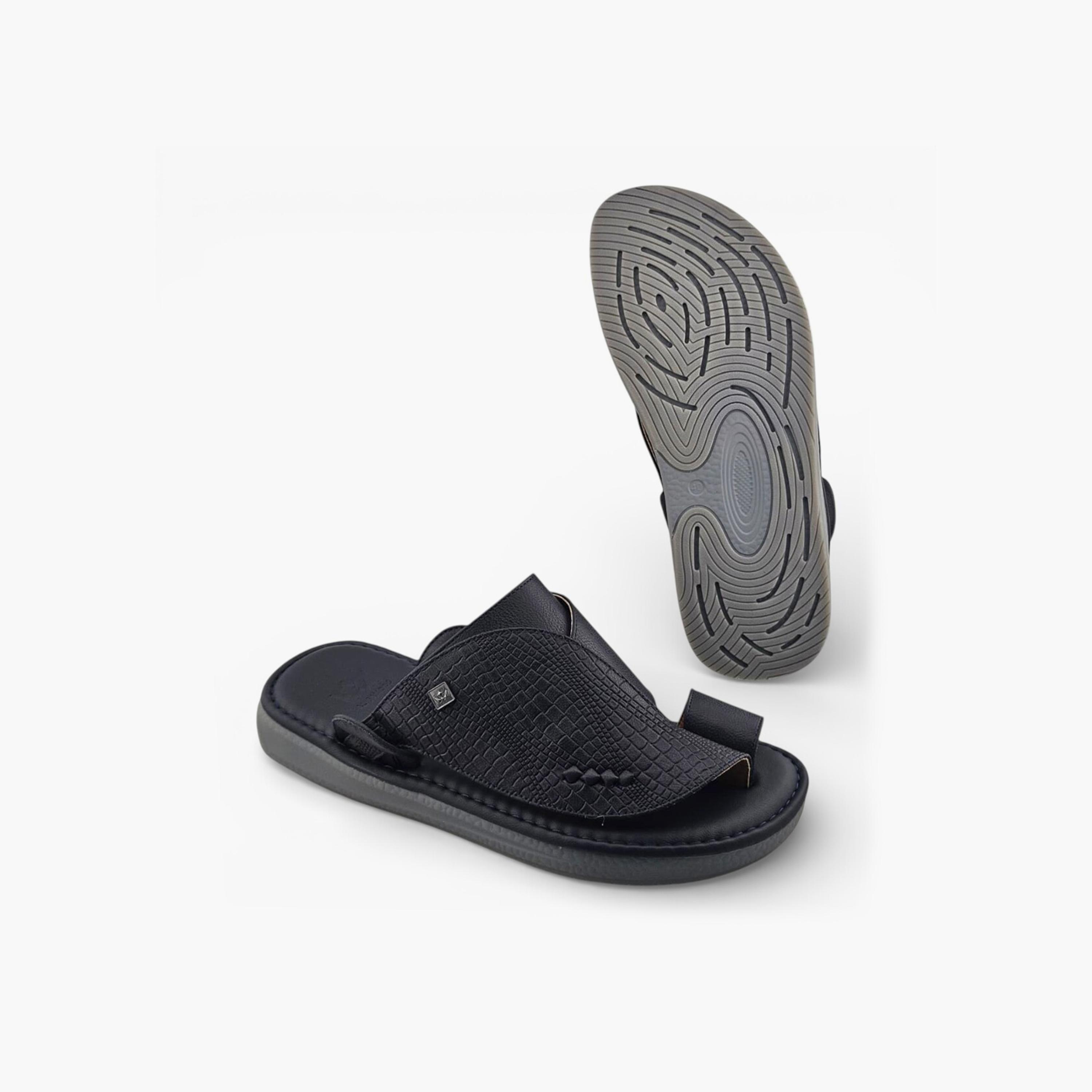 الفانوس - صندل بالازو رجالي سهل الارتداء تصميم التراث العربي | AFB26019-men-shoes-sandals-image-5