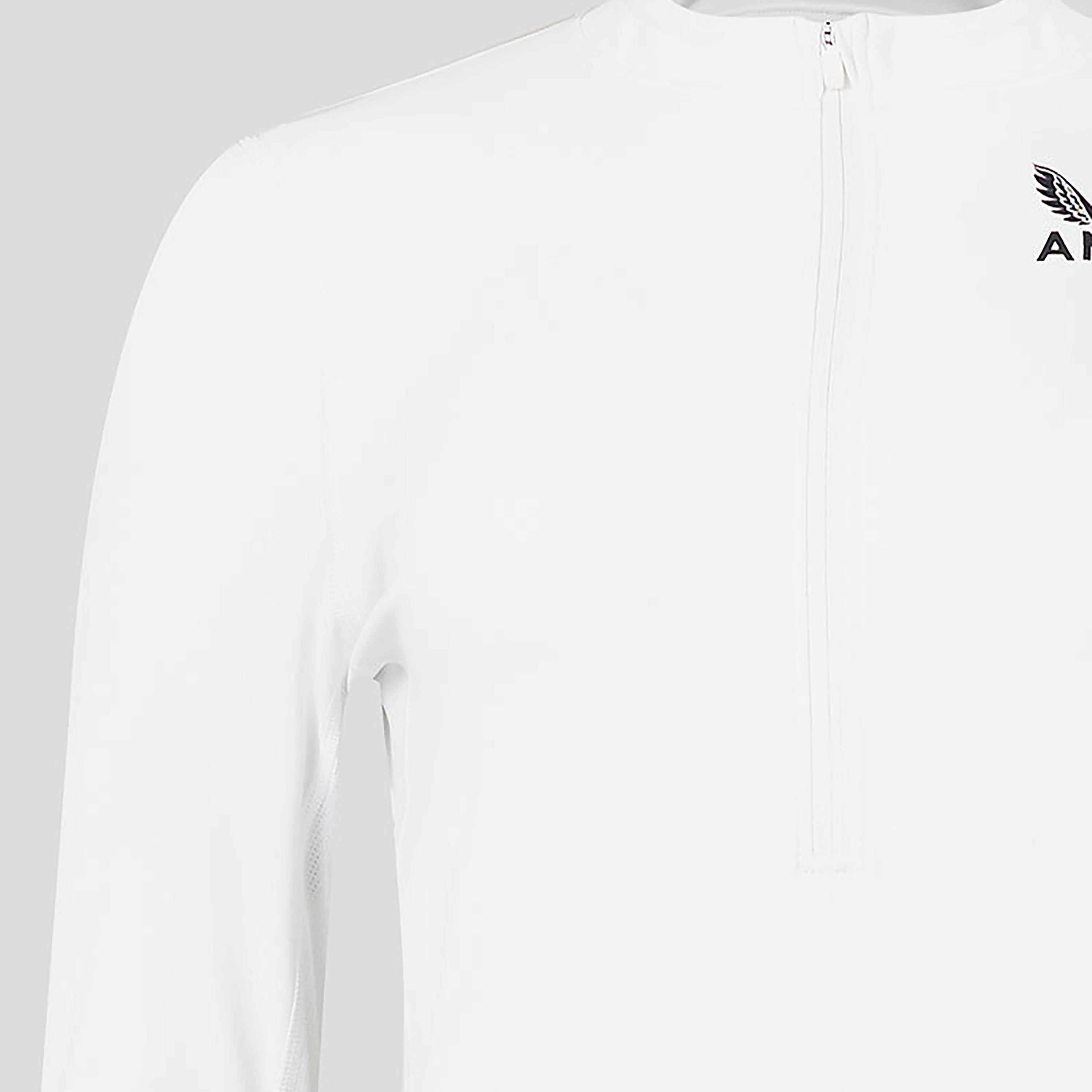 Castore Women's High Neck Long Sleeves AMC Performance Half Zip T-Shirt - White-women-clothing-sportswearandactivewear-tshirtsandvests-image-4
