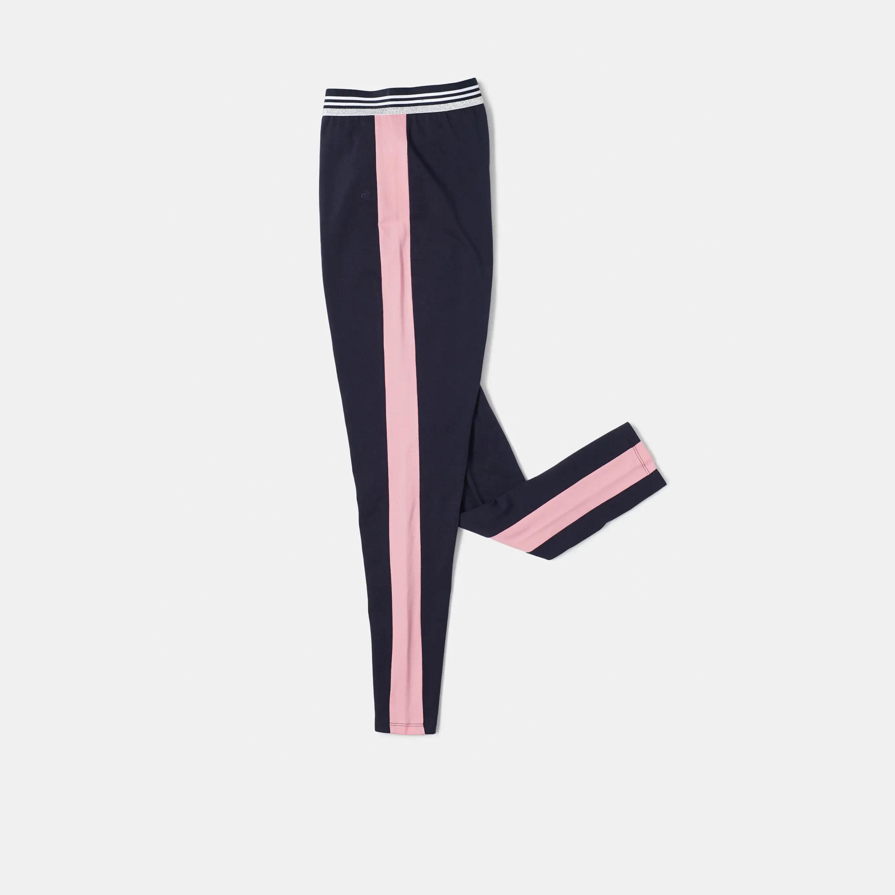 Jockey Striped Girl's Athleisure Kids Leggings-girls-clothing-bottoms-leggings-image-1