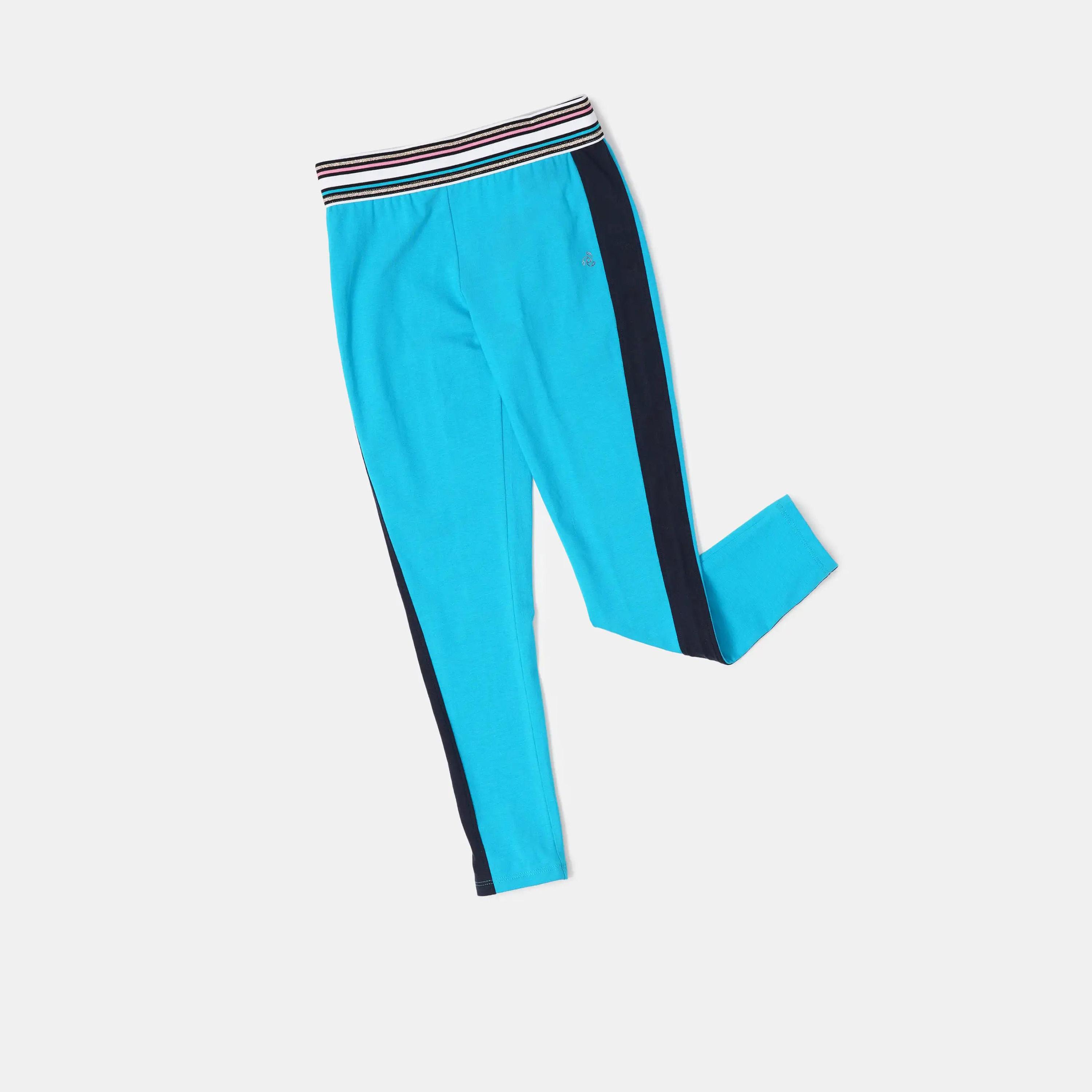 Jockey Striped Girl's Athleisure Kids Leggings-girls-clothing-bottoms-leggings-image-3