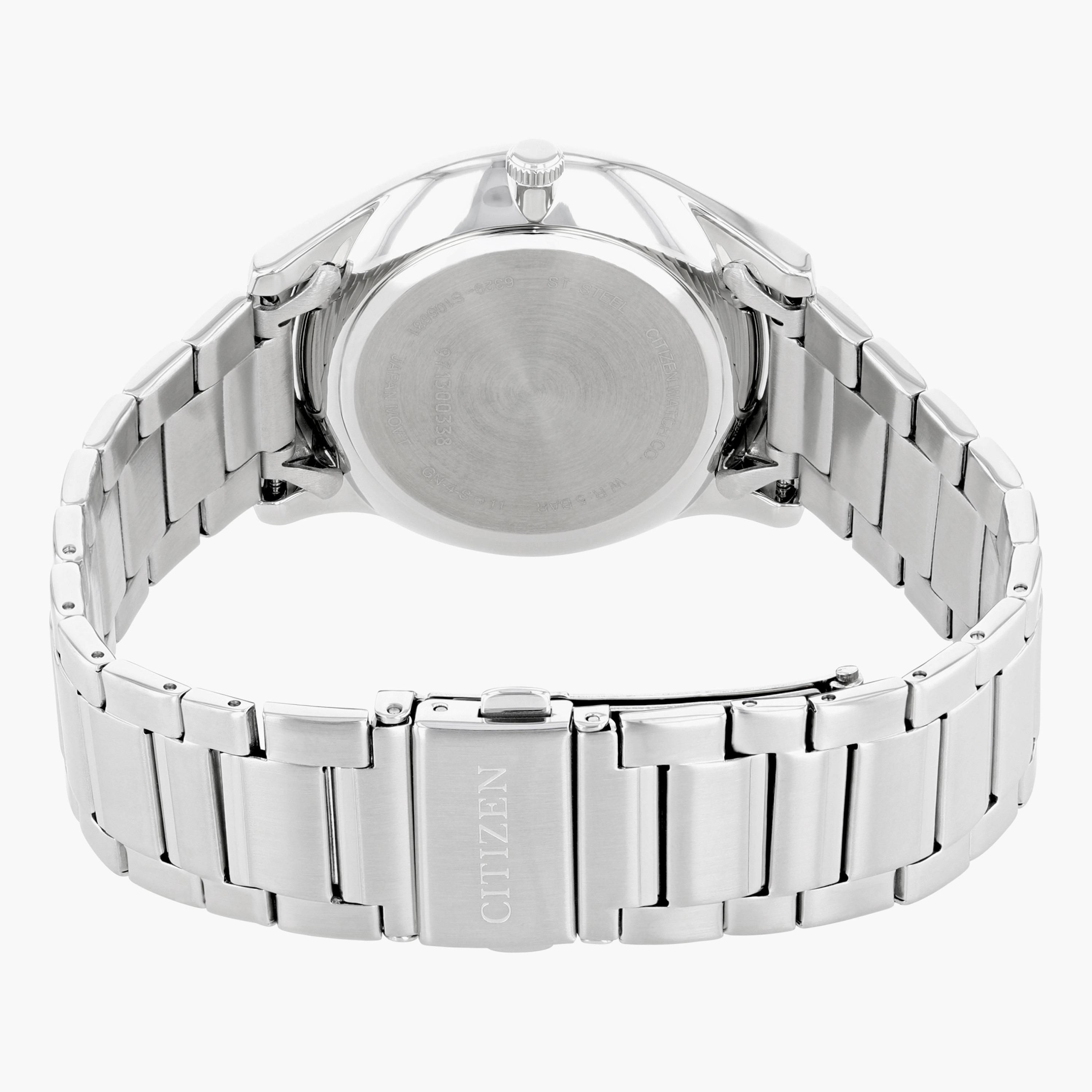 ساعة تناظرية فضيّة اليوم والتاريخ بحزام معدني للرجال من سيتيزن - AG8351 86A-men-watchesandjewellery-watches-image-2