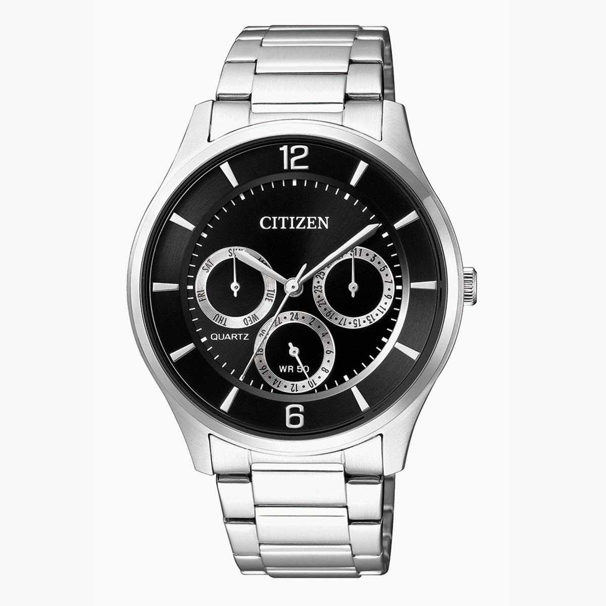 ساعة تناظريّة فصيّة دايت أند داي بسوار معدني من سيتيزن AG8351 86E-men-watchesandjewellery-watches-image-1