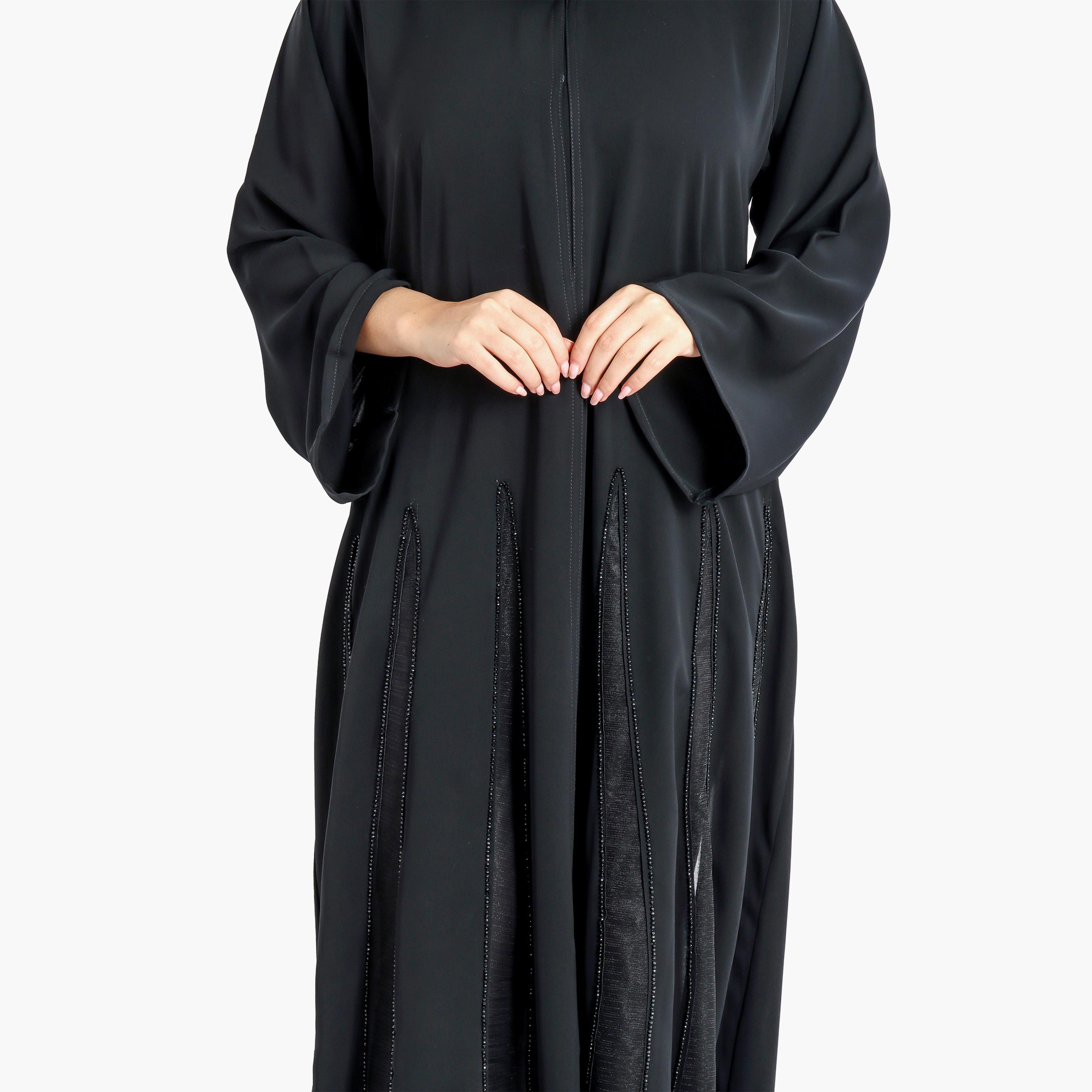 IKKXA Crystal Detail Abaya with Hijab-women-arabicclothing-abayas-image-2