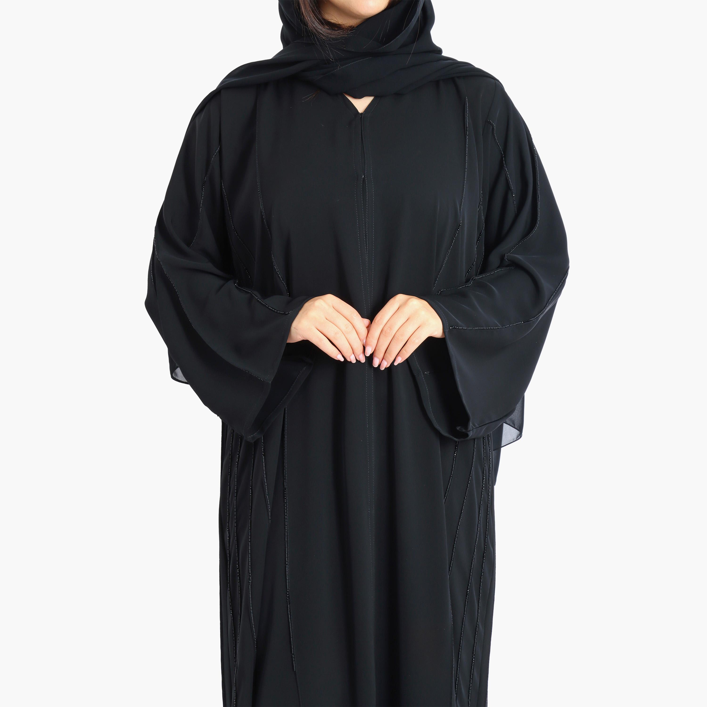 IKKXA Hand Work Abaya with Hijab-women-arabicclothing-abayas-image-2