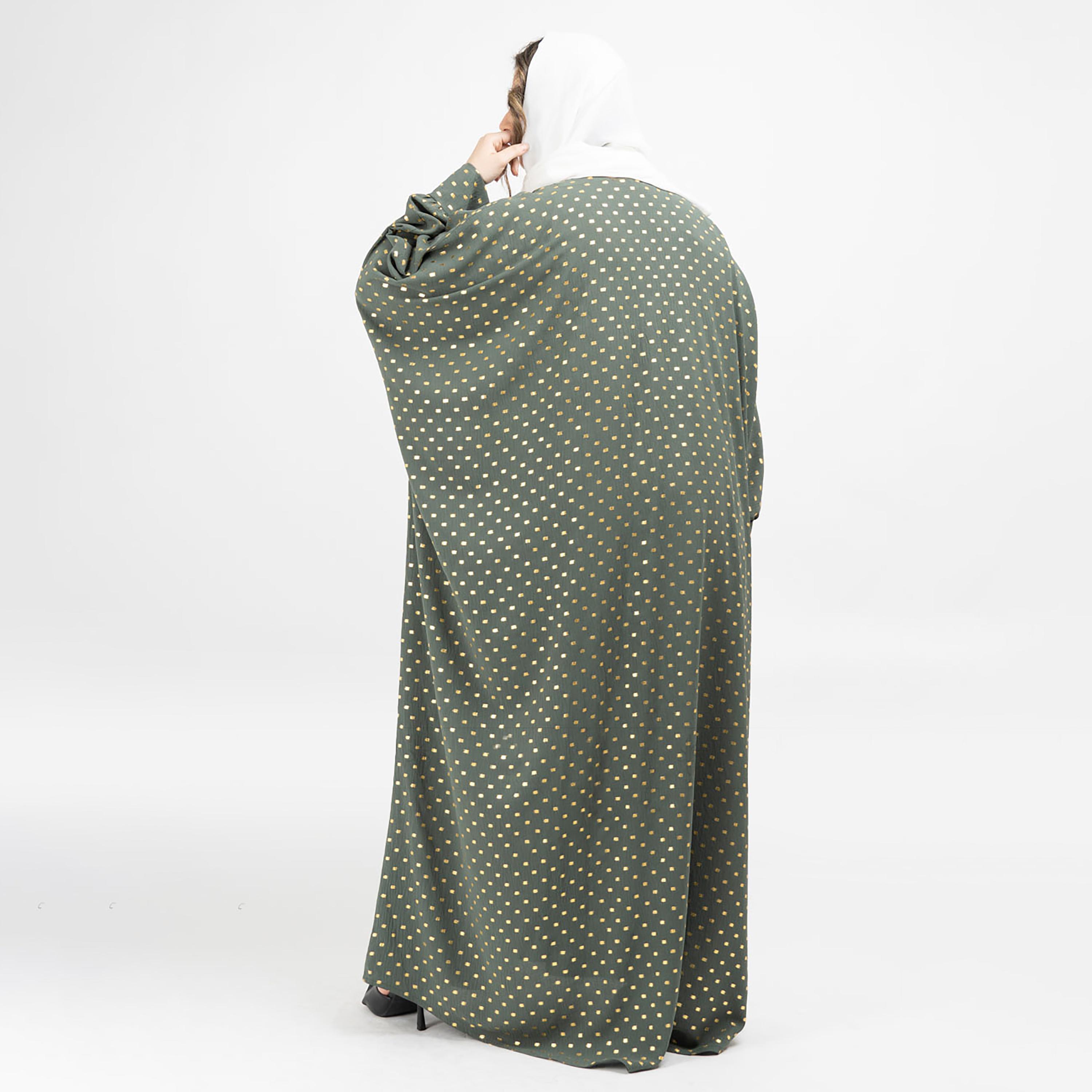 عباية مطبوعة ذات آل اوفر مع شيلة مطابقة من إيككسا-women-arabicclothing-abayas-image-16