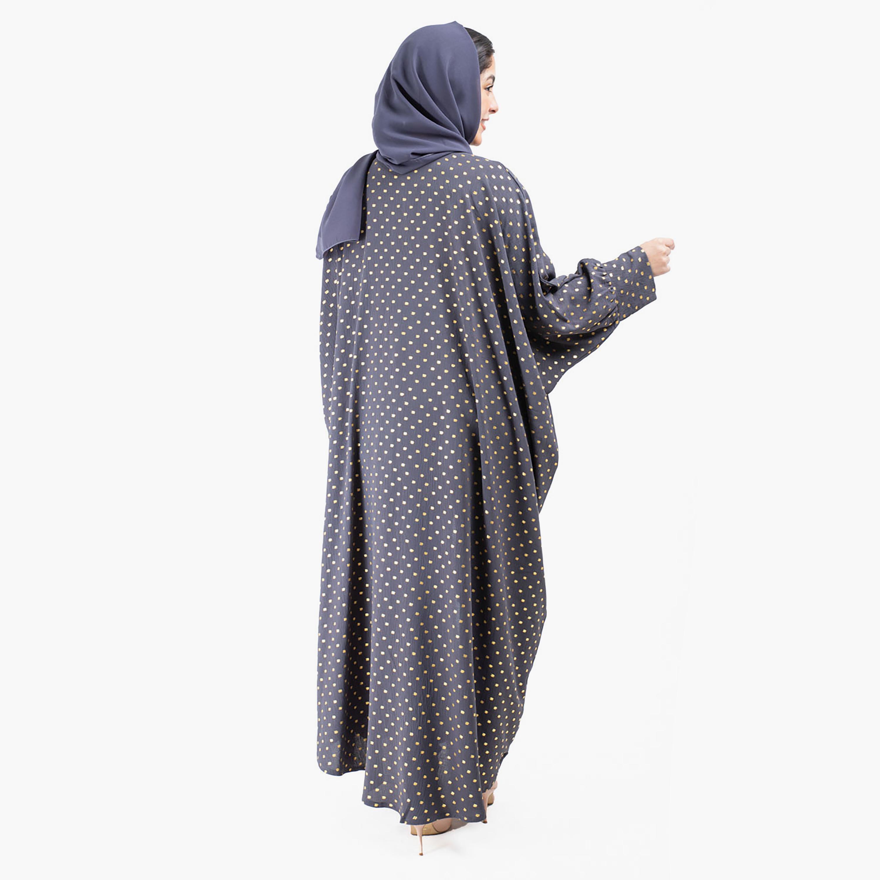 عباية مطبوعة ذات آل اوفر مع شيلة مطابقة من إيككسا-women-arabicclothing-abayas-image-20