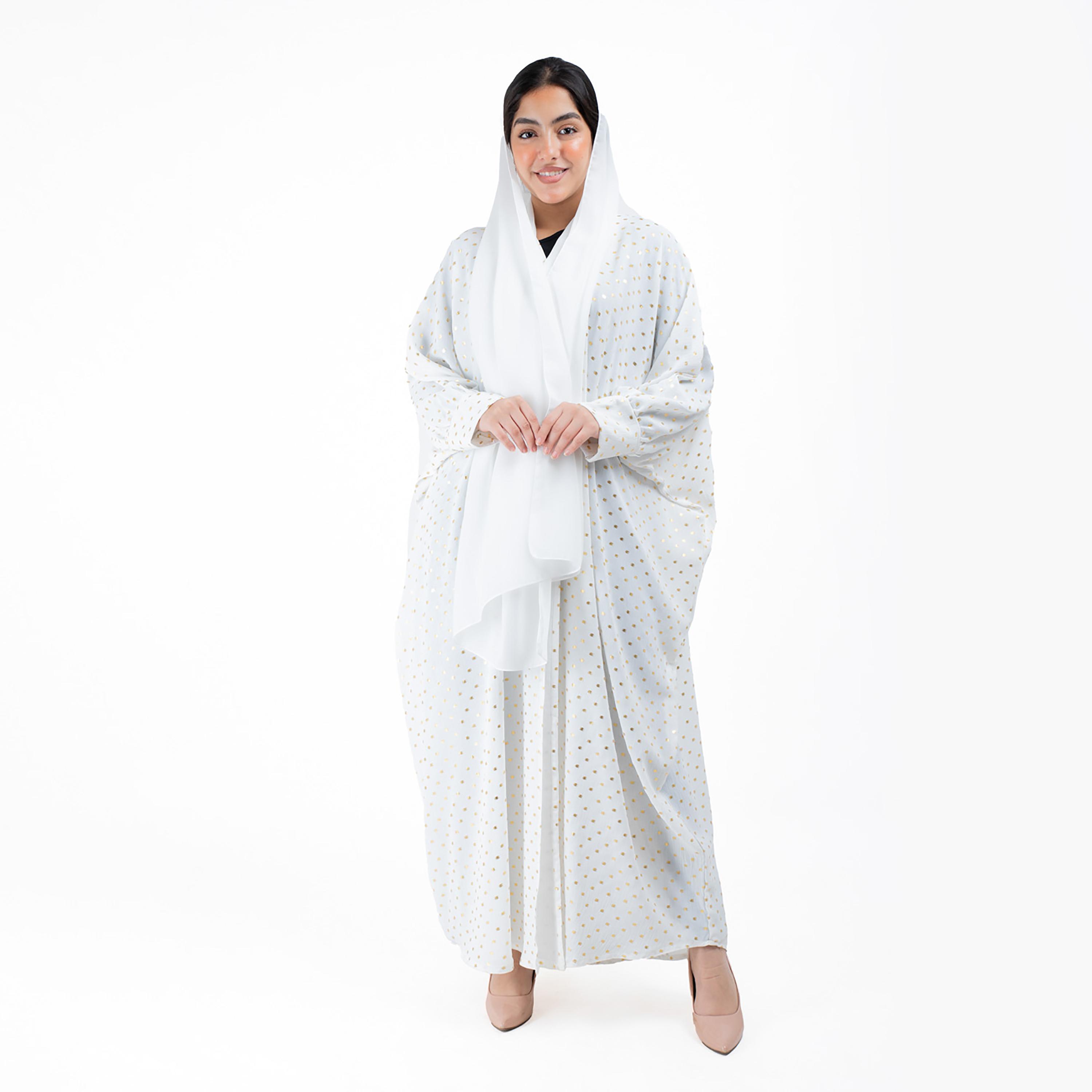 عباية مطبوعة ذات آل اوفر مع شيلة مطابقة من إيككسا-women-arabicclothing-abayas-image-29