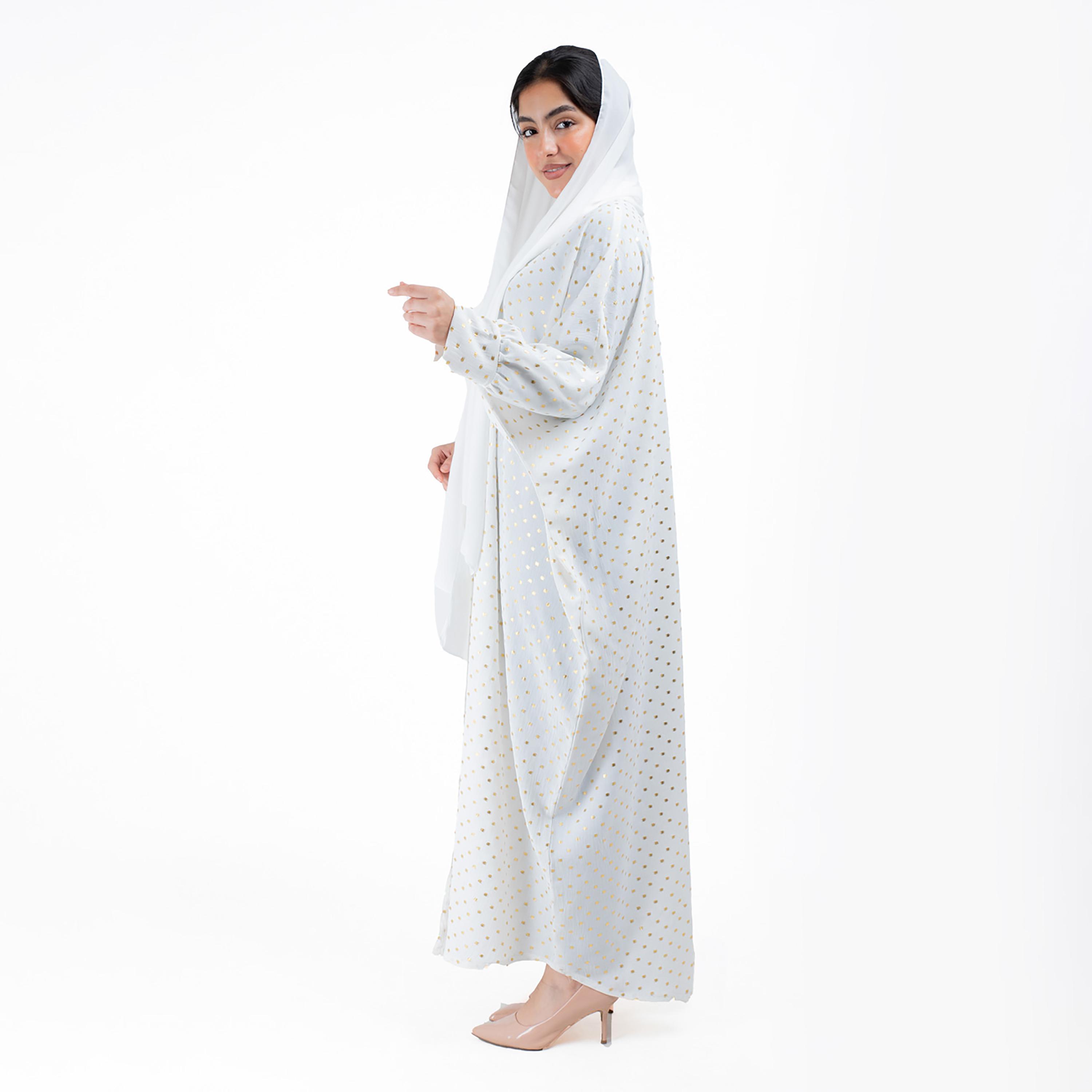 عباية مطبوعة ذات آل اوفر مع شيلة مطابقة من إيككسا-women-arabicclothing-abayas-image-31