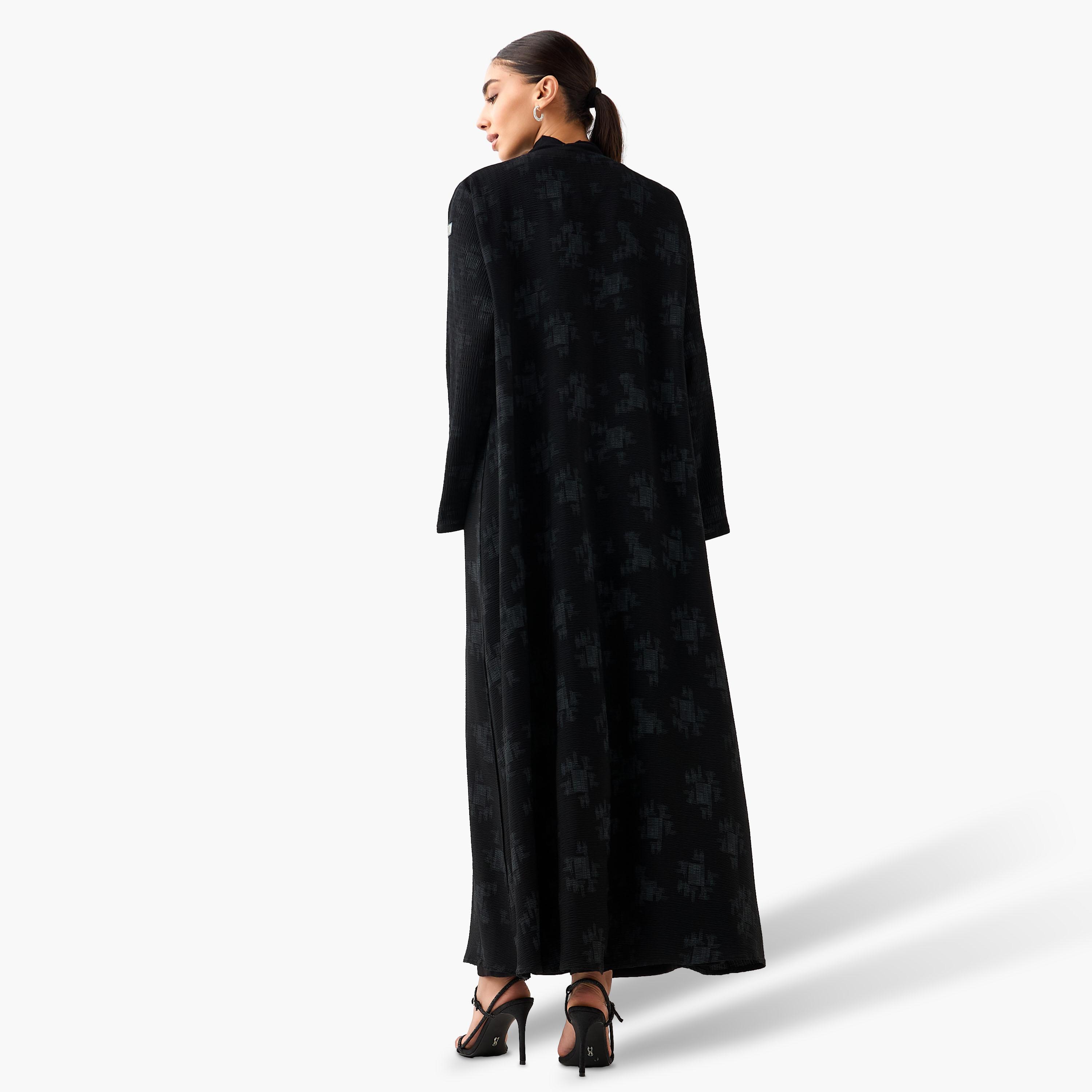 Hadiyath Al Madinah Printed Abaya with Hijab-women-arabicclothing-abayas-image-5