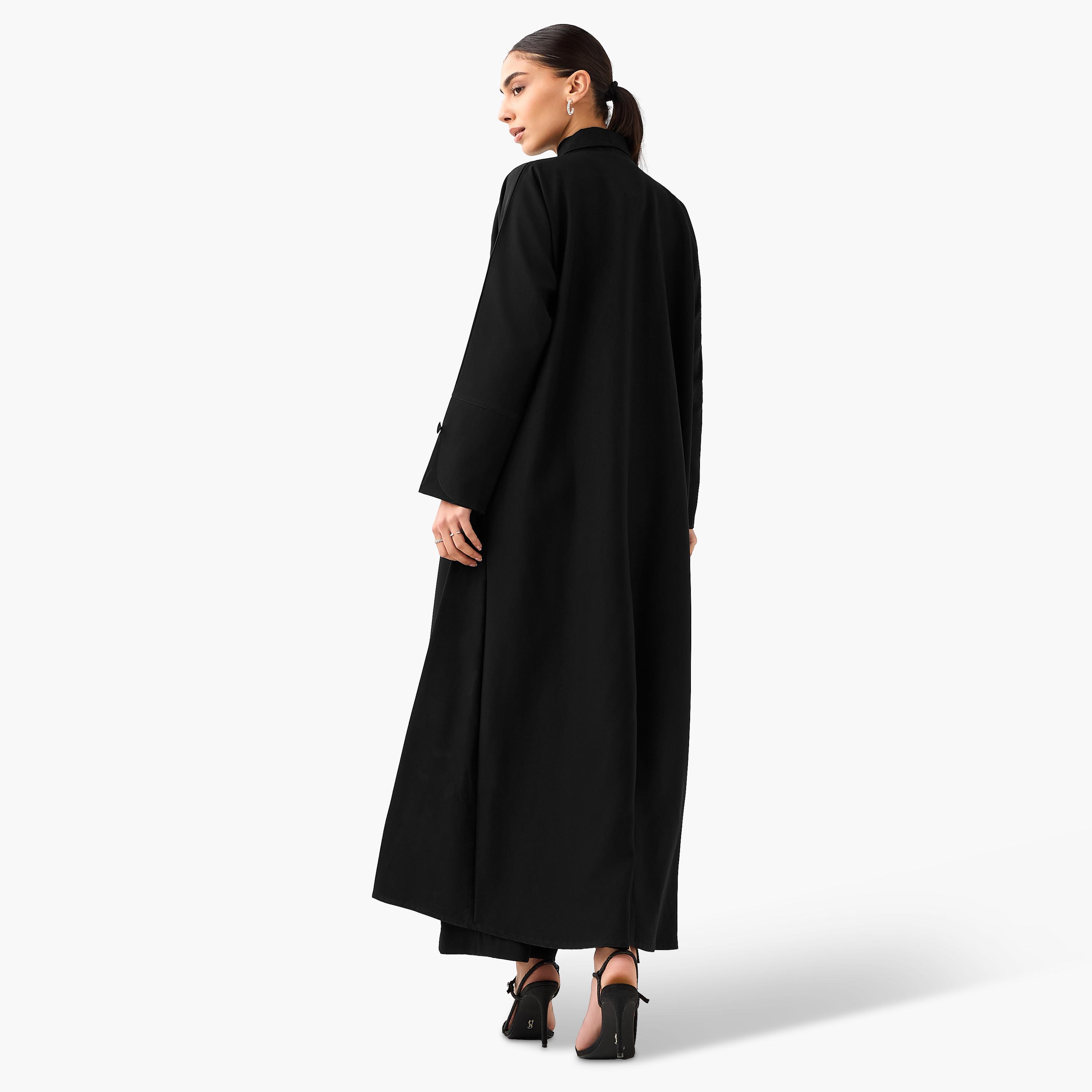 Hadiyath Al Madinah Embroidered Abaya with Hijab-women-arabicclothing-abayas-image-6