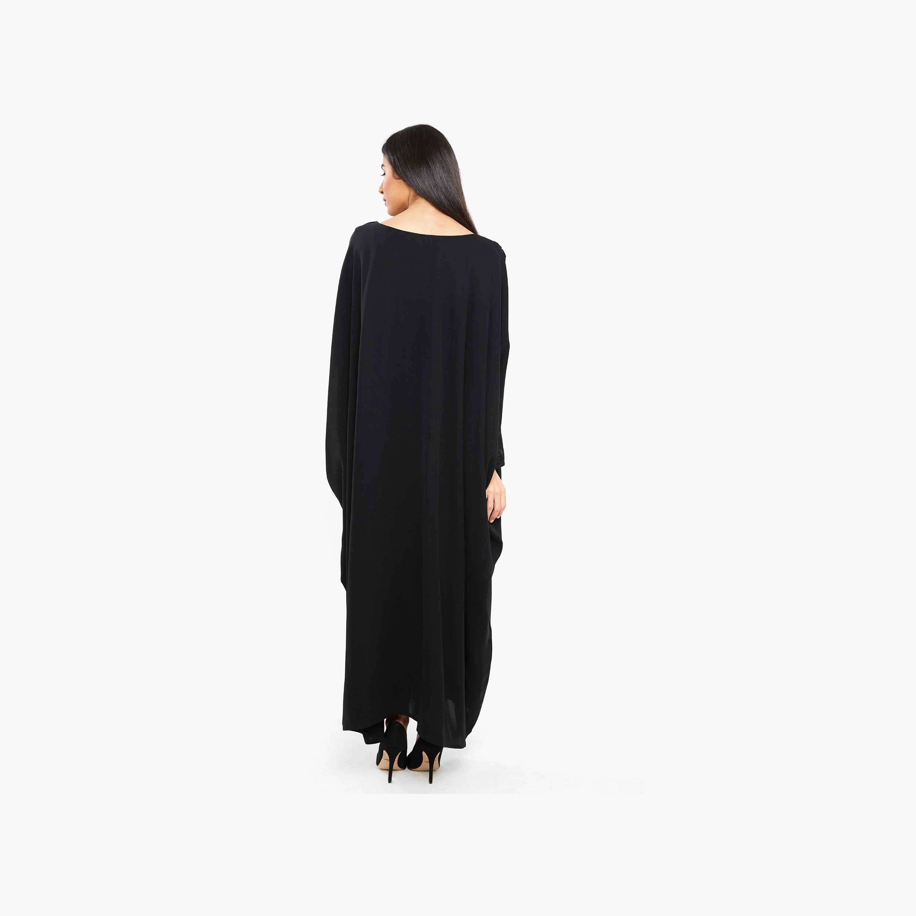Nukhbaa Embroidered Jalabiya with Kimono Sleeves-women-arabicclothing-abayas-image-3