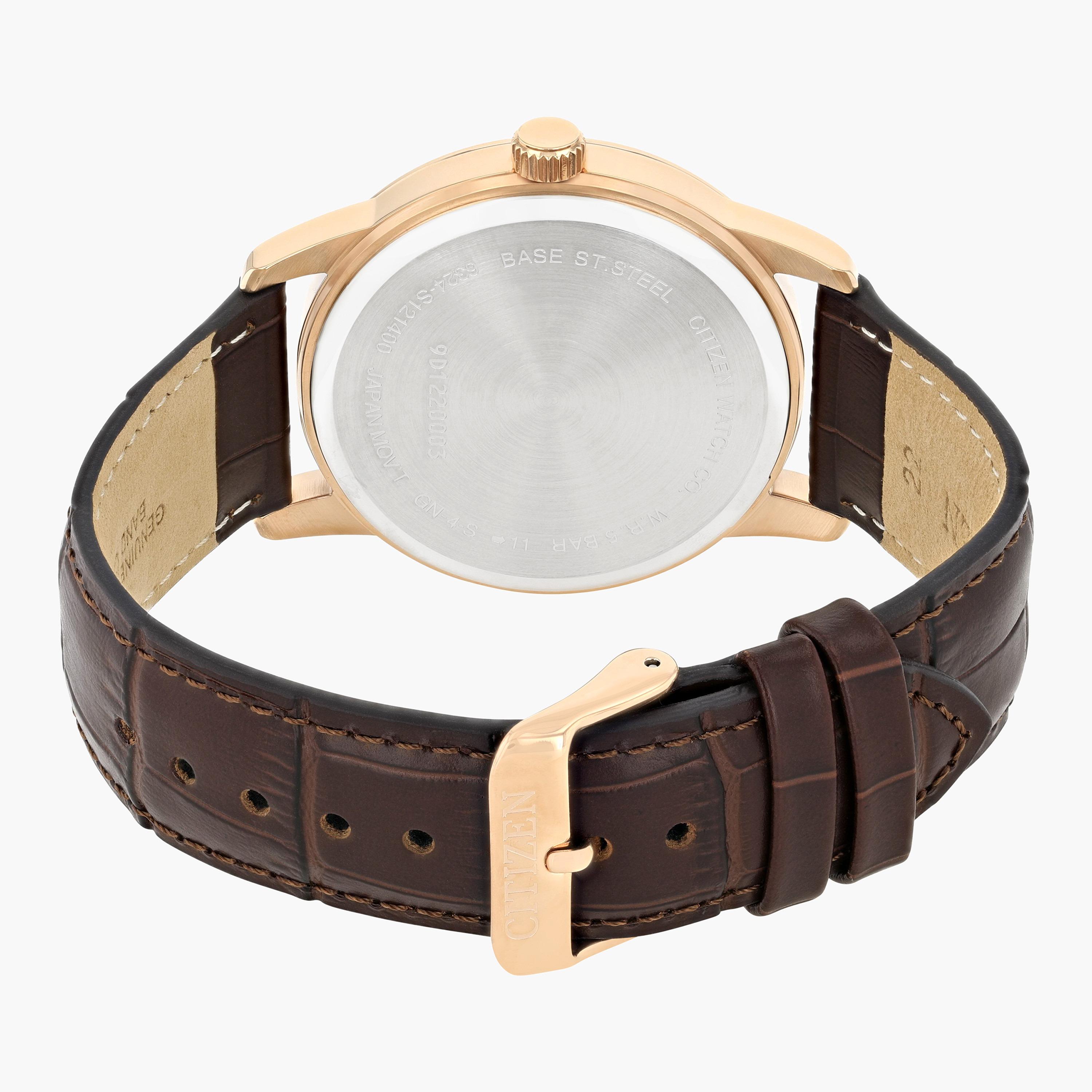 Citizen Men's Brown Analog Moon Phase Leather Strap Watch AK5003 05A-men-watchesandjewellery-watches-image-2
