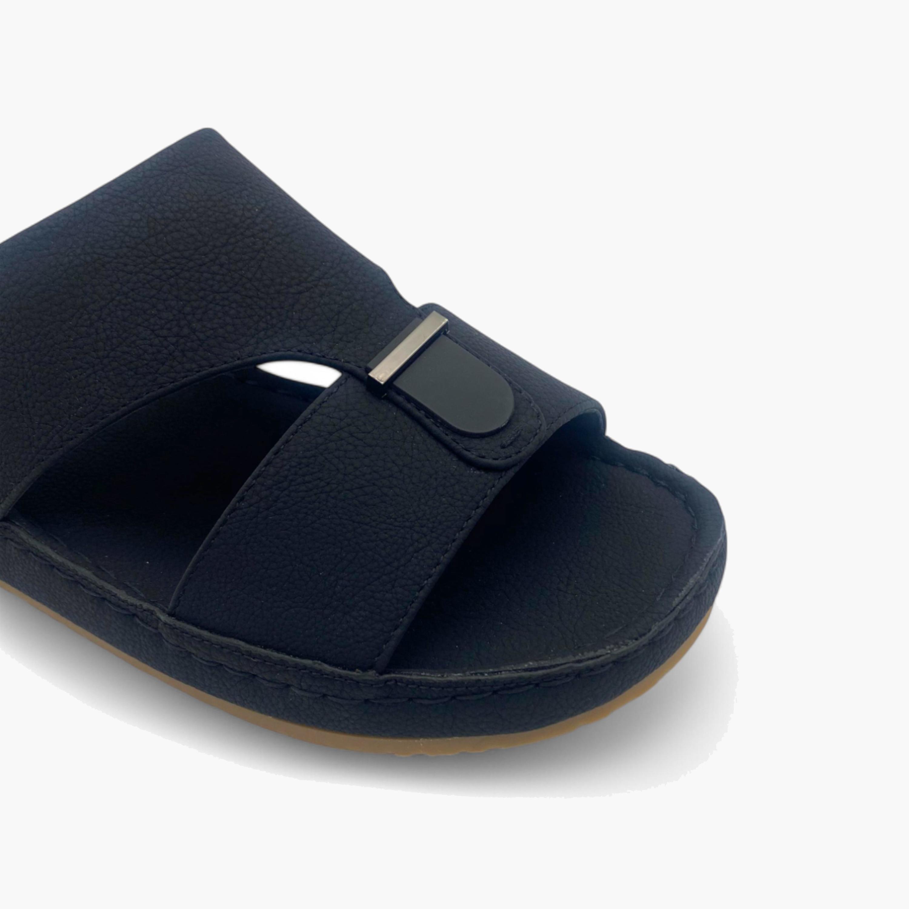الفانوس- صندل عربي مخملي للرجال سهل الإرتداء | AL2502091-men-shoes-sandals-image-2
