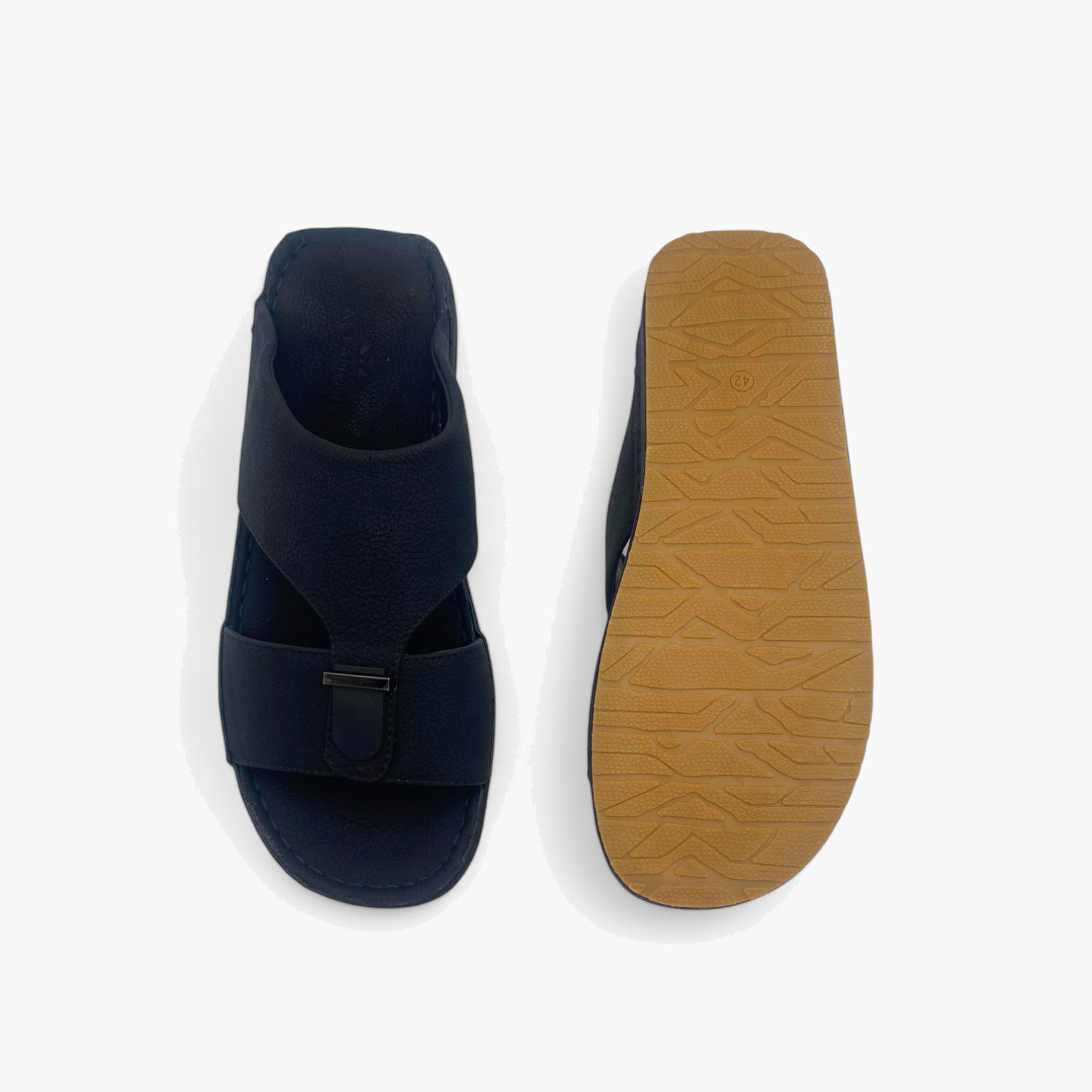 الفانوس- صندل عربي مخملي للرجال سهل الإرتداء | AL2502091-men-shoes-sandals-image-4