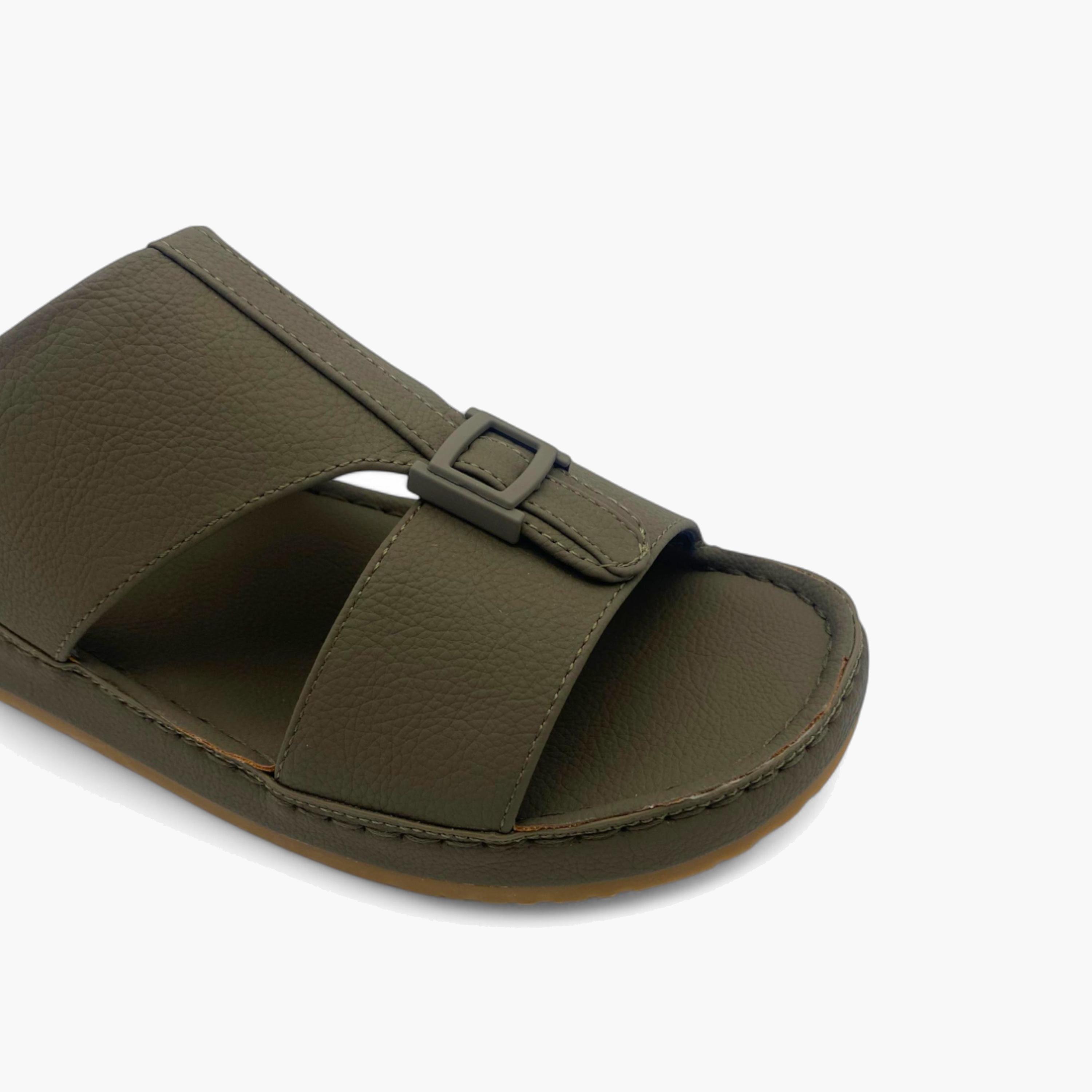 الفانوس- صندل عربي مخملي للرجال سهل الإرتداء | AL2502093-men-shoes-sandals-image-2