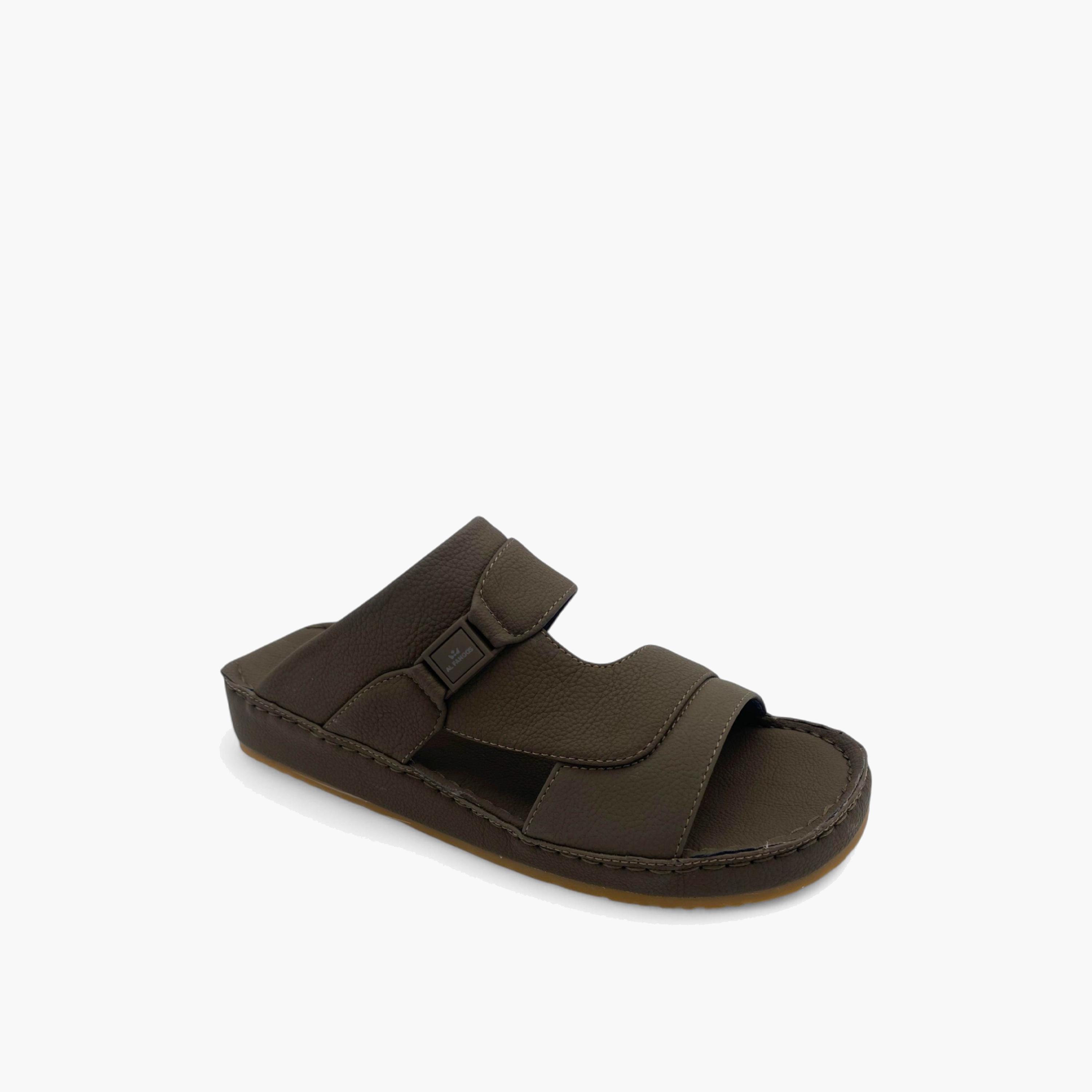 الفانوس- صندل عربي مخملي للرجال سهل الإرتداء | AL2502094-men-shoes-sandals-image-1
