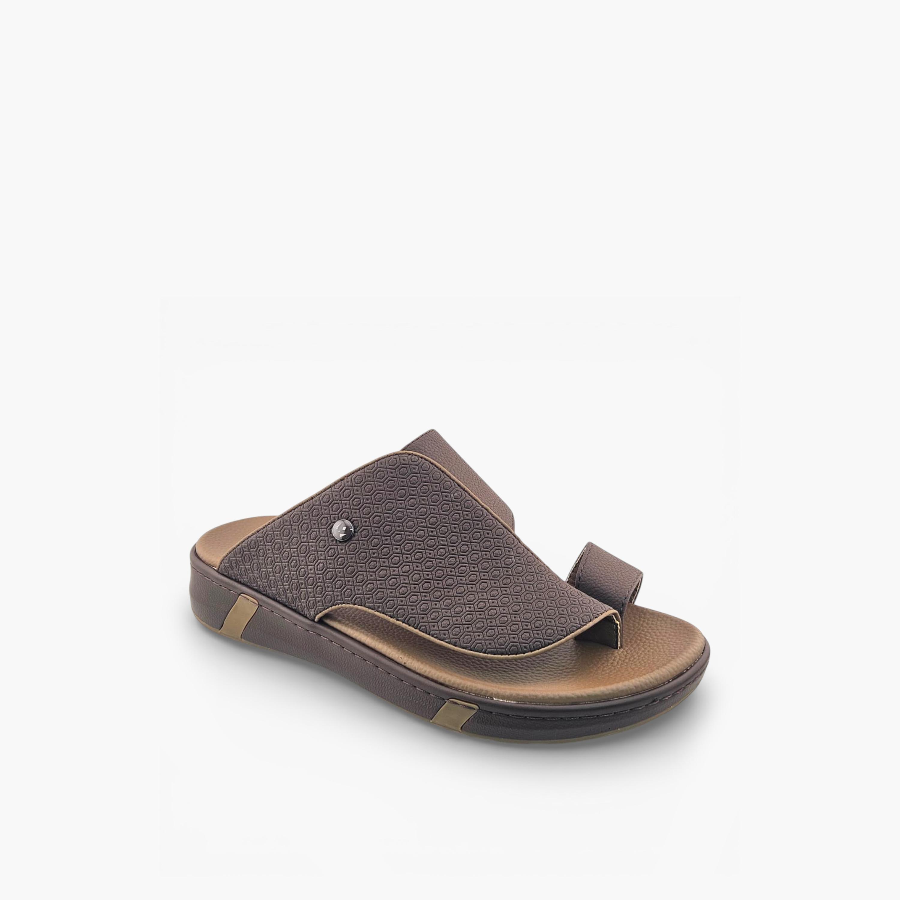 الفانوس - صندل رجالي سهل الارتداء، مصنوع من المخمل العربي | AL2603111-men-shoes-sandals-image-1
