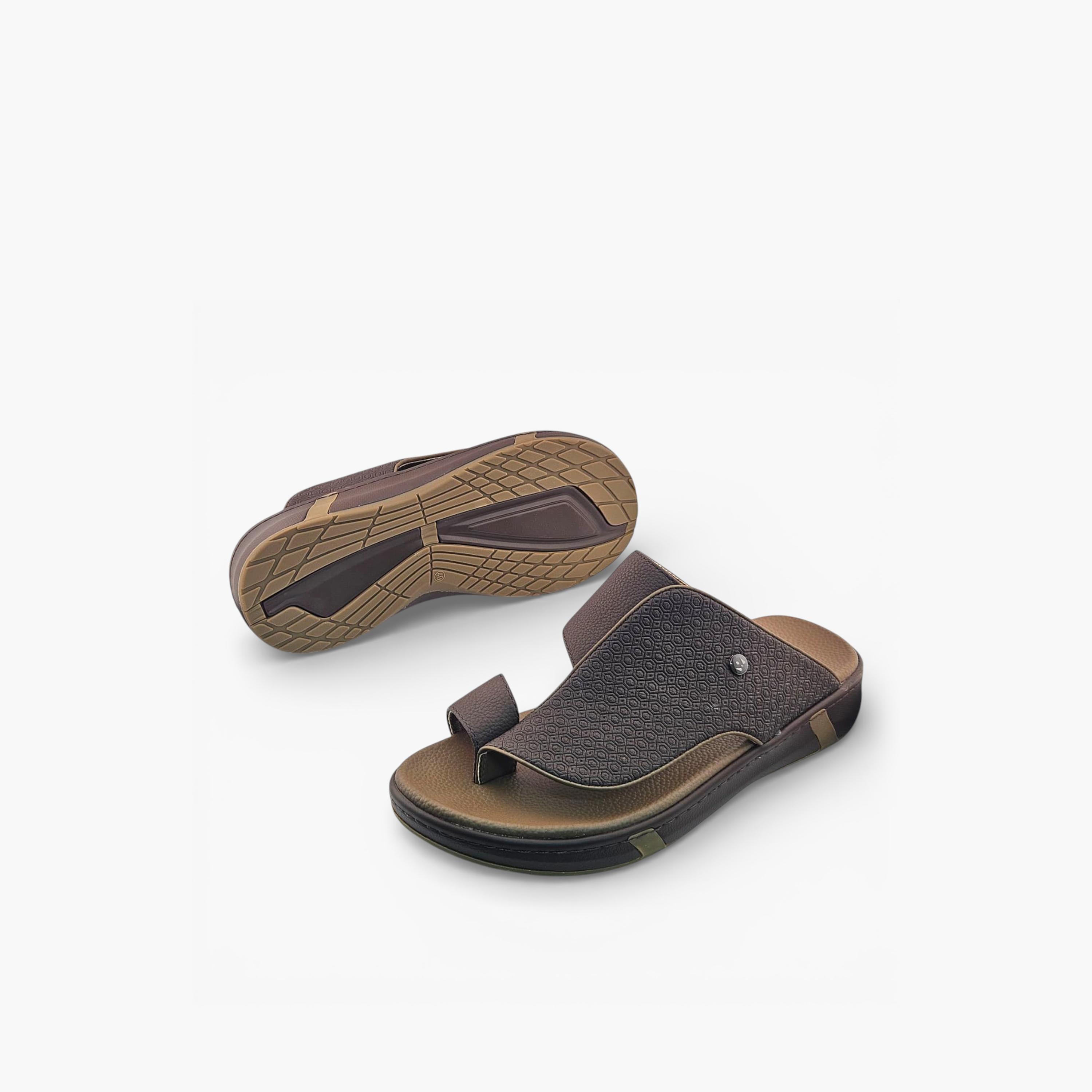 الفانوس - صندل رجالي سهل الارتداء، مصنوع من المخمل العربي | AL2603111-men-shoes-sandals-image-4