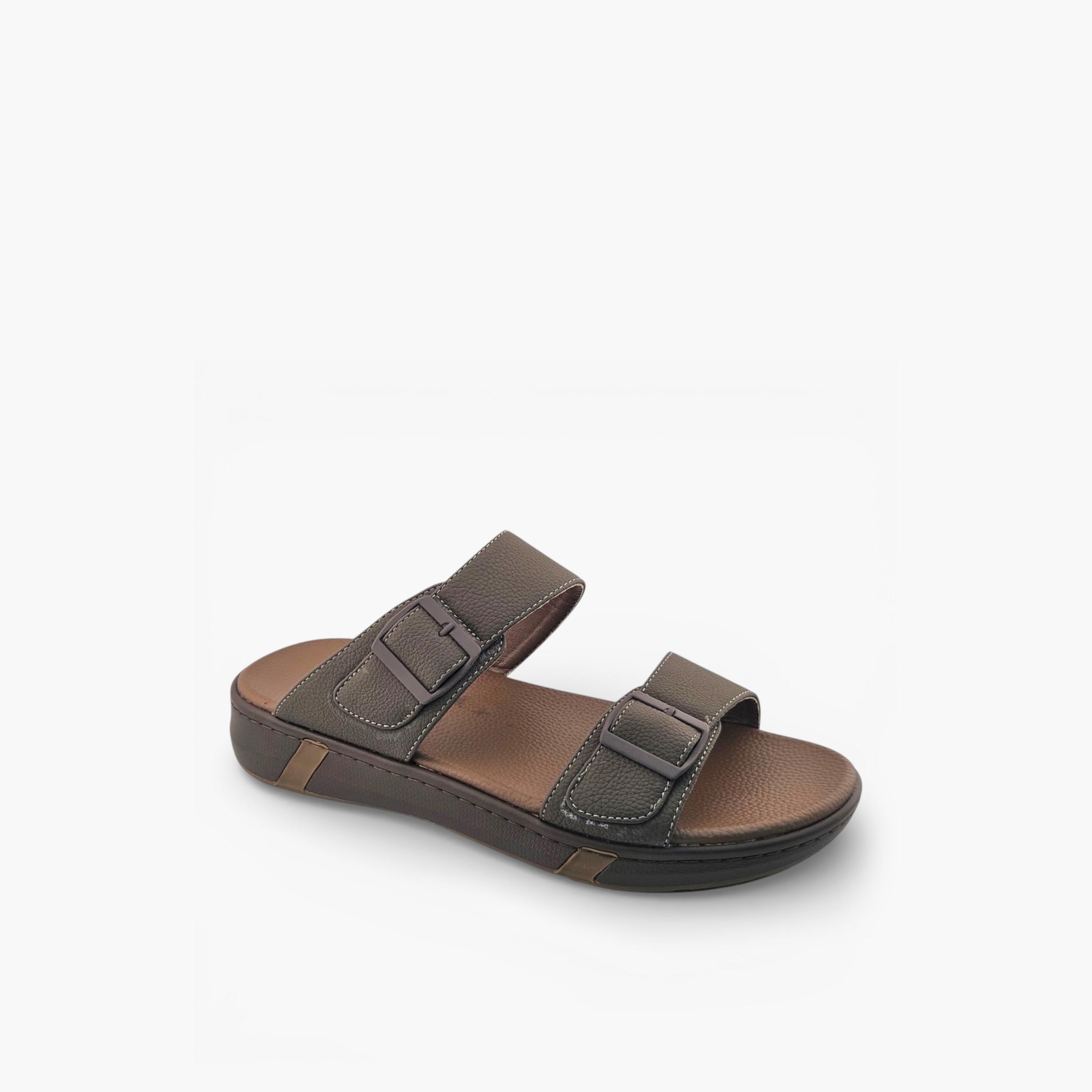 الفانوس - صندل رجالي سهل الارتداء، مصنوع من المخمل العربي | AL2603114-men-shoes-sandals-image-1