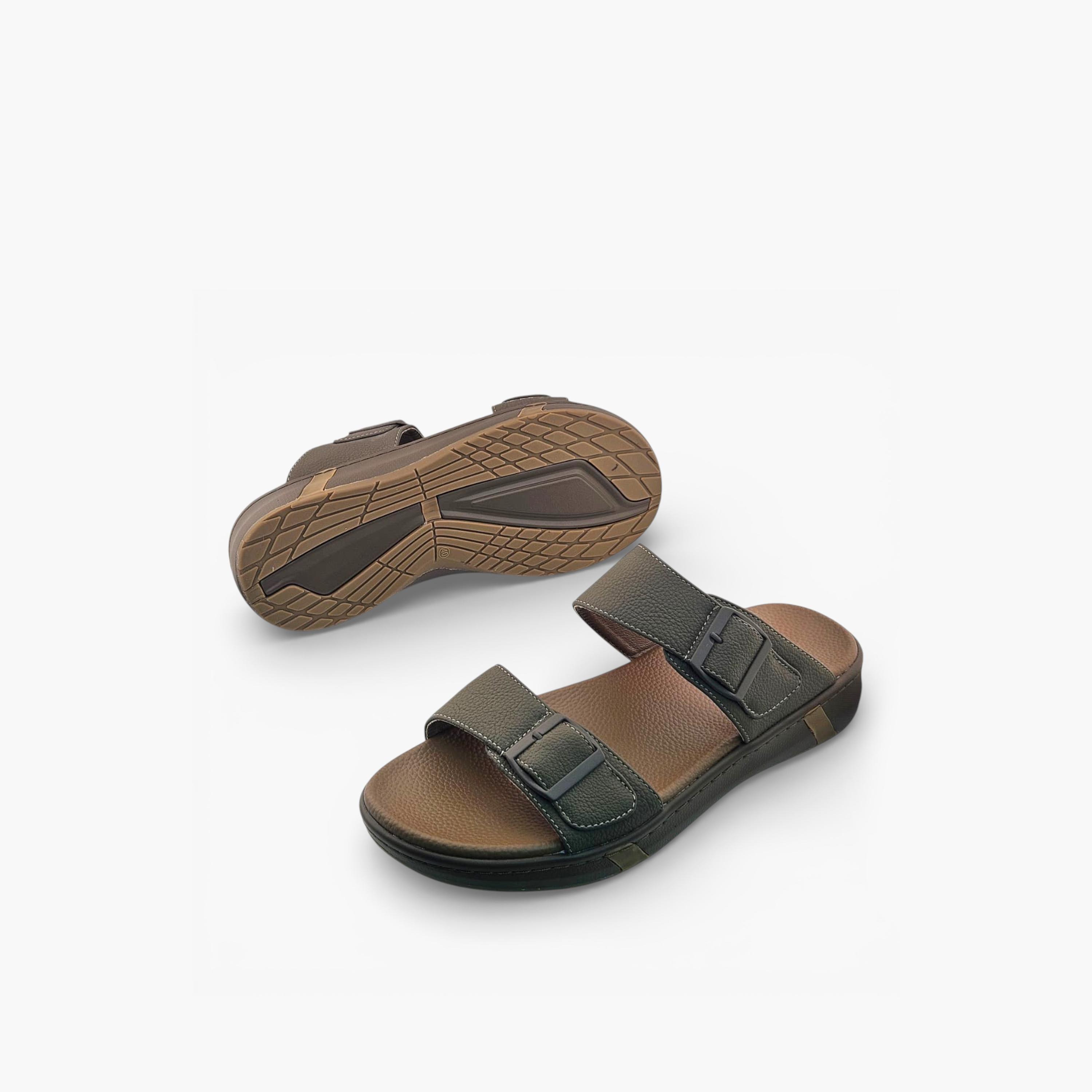 الفانوس - صندل رجالي سهل الارتداء، مصنوع من المخمل العربي | AL2603114-men-shoes-sandals-image-4