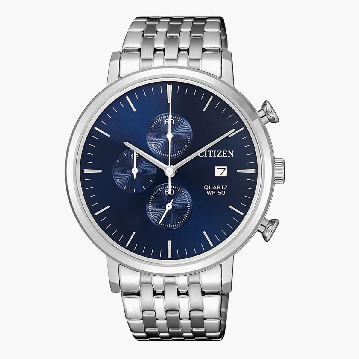 ساعة كرونوجراف فضيّة بحزام معدني للرجال من سيتيزن - AN3610 55L-men-watchesandjewellery-watches-image-1