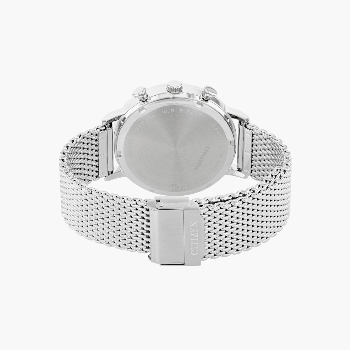 ساعة كرونوجراف فضيّة بحزام معدني للرجال من سيتيزن - AN3610 80E-men-watchesandjewellery-watches-image-2