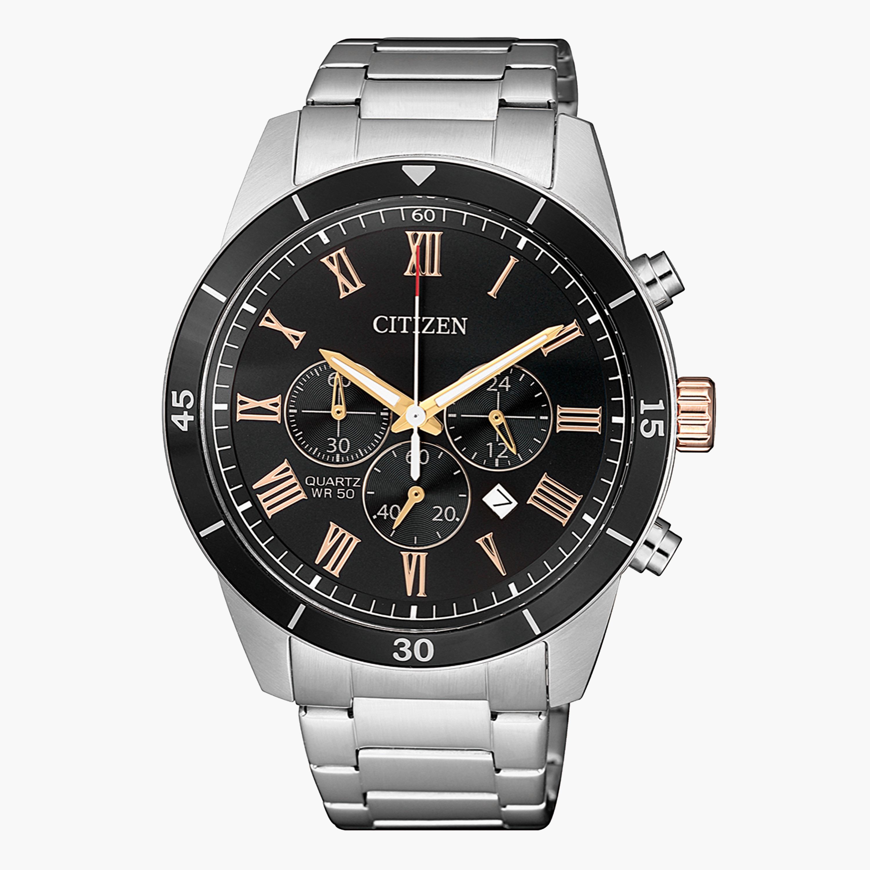 ساعة كرونوجراف فضيّة بحزام معدني للرجال من سيتيزن - AN8168 51H-men-watchesandjewellery-watches-image-1