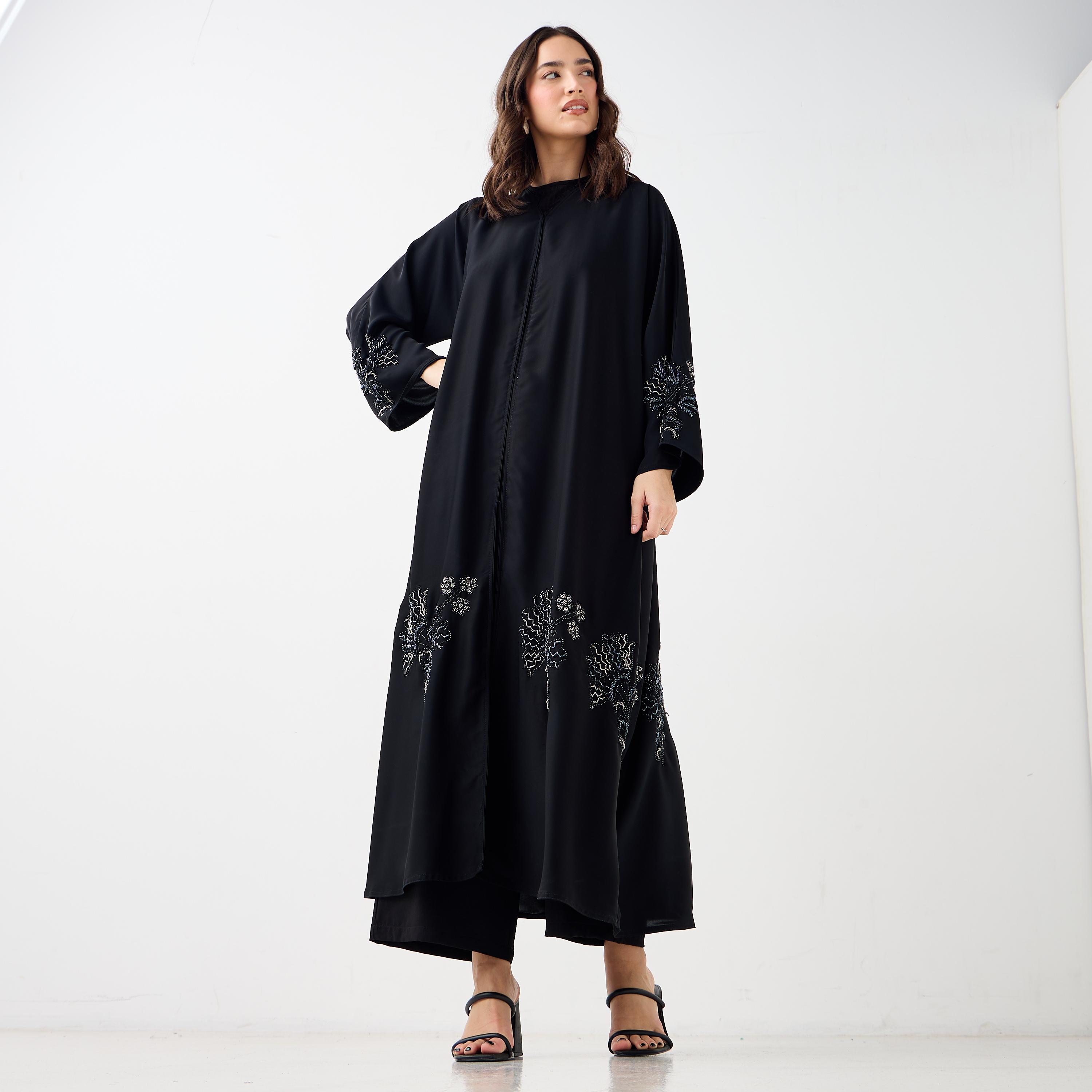 Hadiyath Al Madinah Embellished Abaya-women-arabicclothing-abayas-image-1