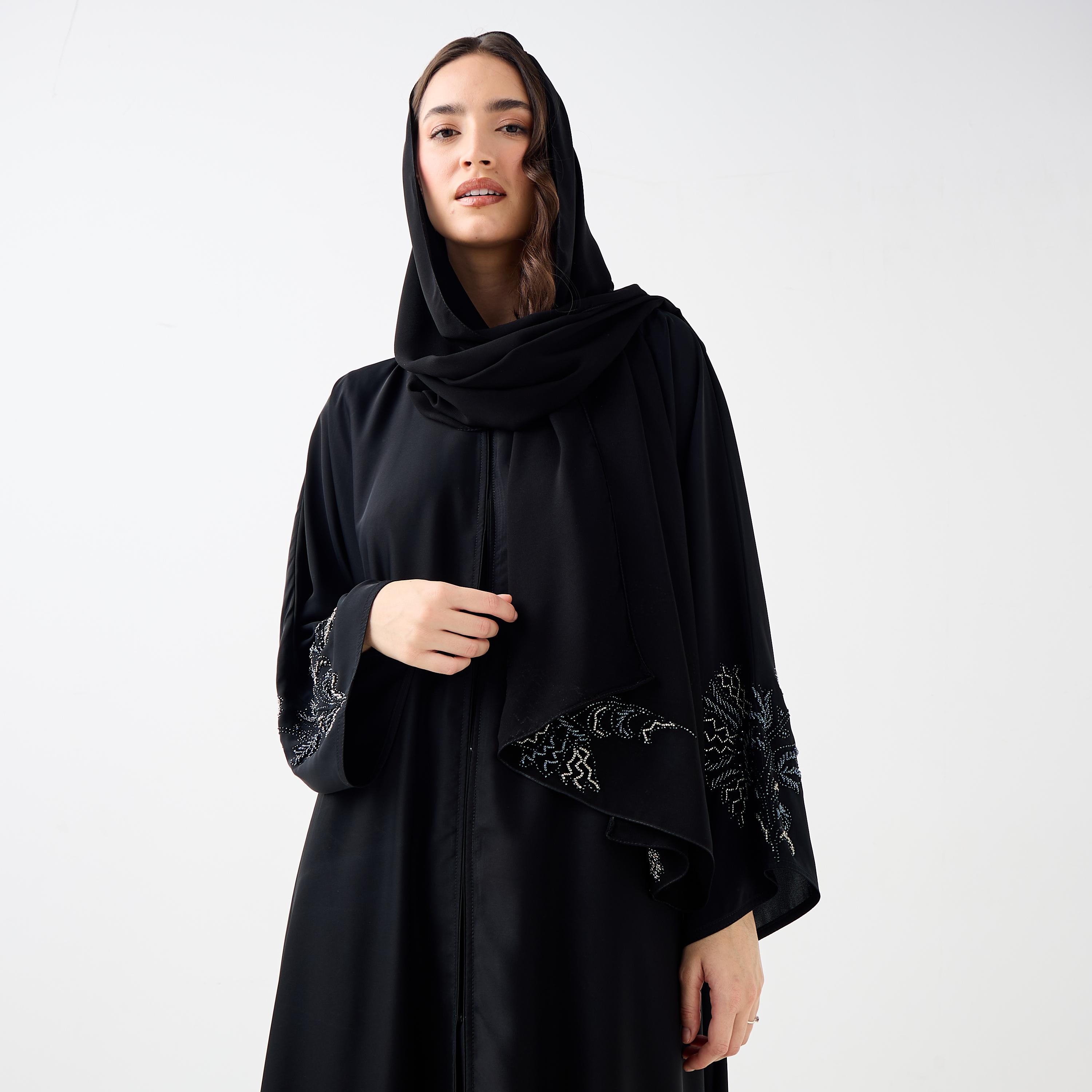 Hadiyath Al Madinah Embellished Abaya-women-arabicclothing-abayas-image-2
