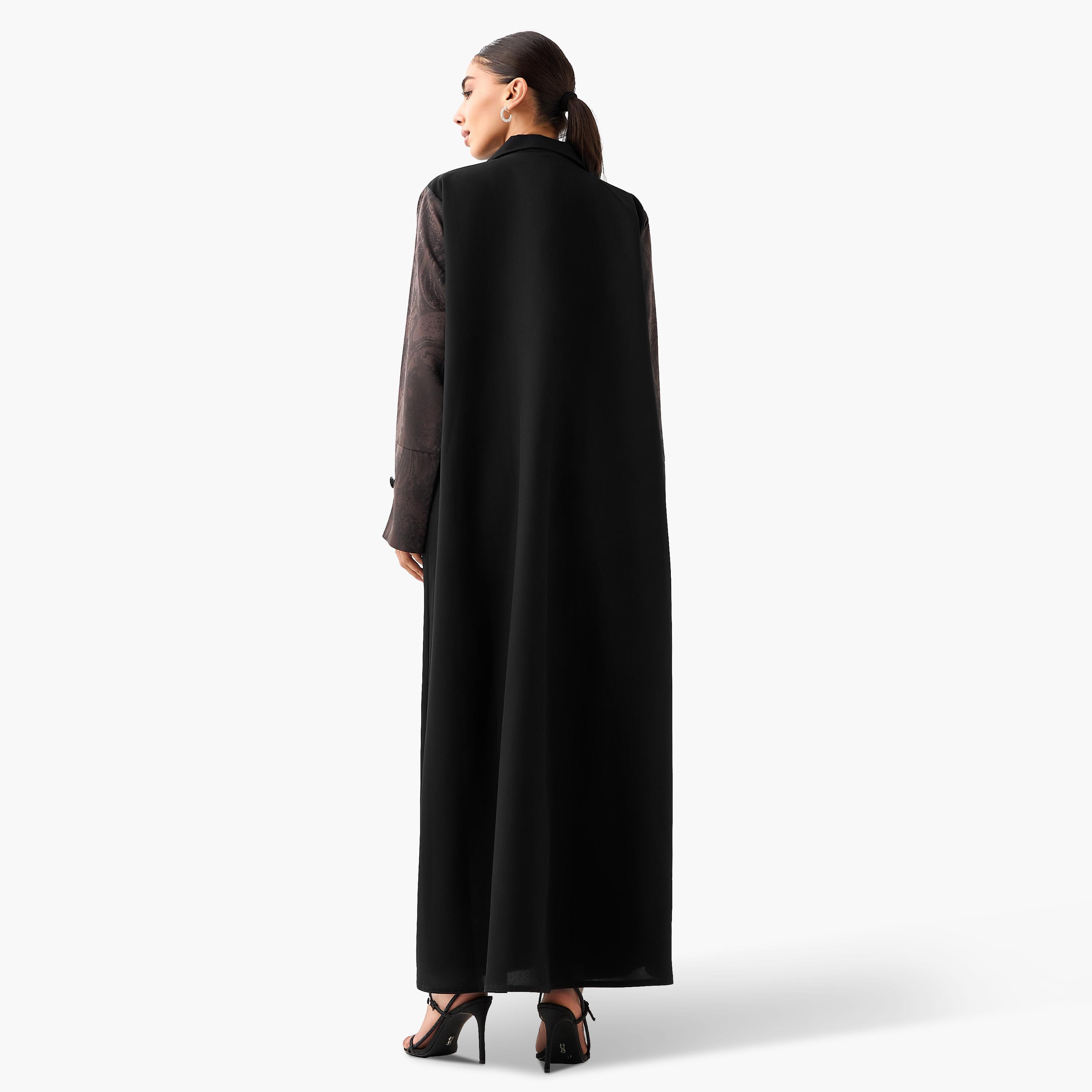 Hadiyath Al Madinah Printed Abaya with Hijab-women-arabicclothing-abayas-image-5