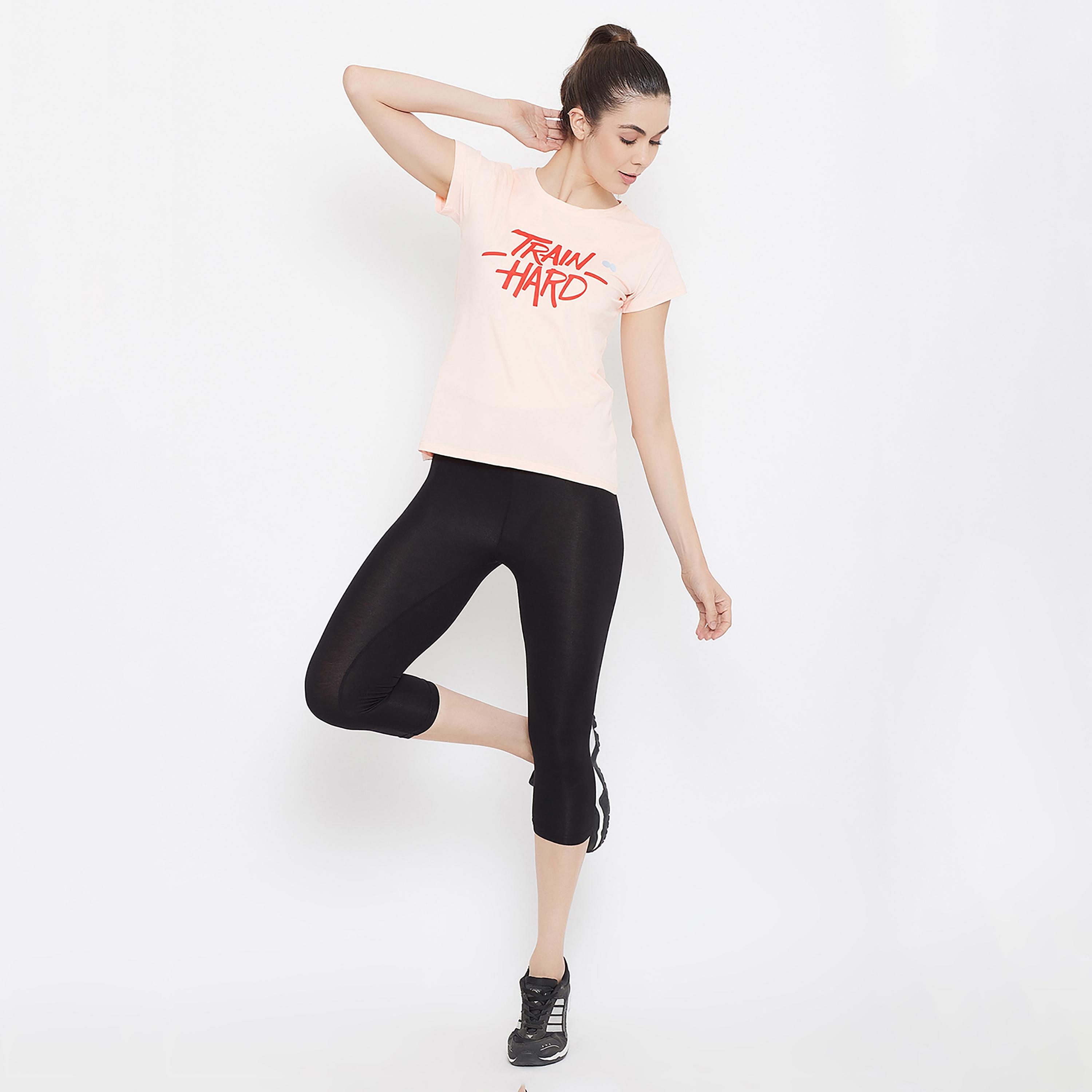 Clovia Printed Round Neck Short Sleeves T-Shirt-women-clothing-sportswearandactivewear-tshirtsandvests-image-3
