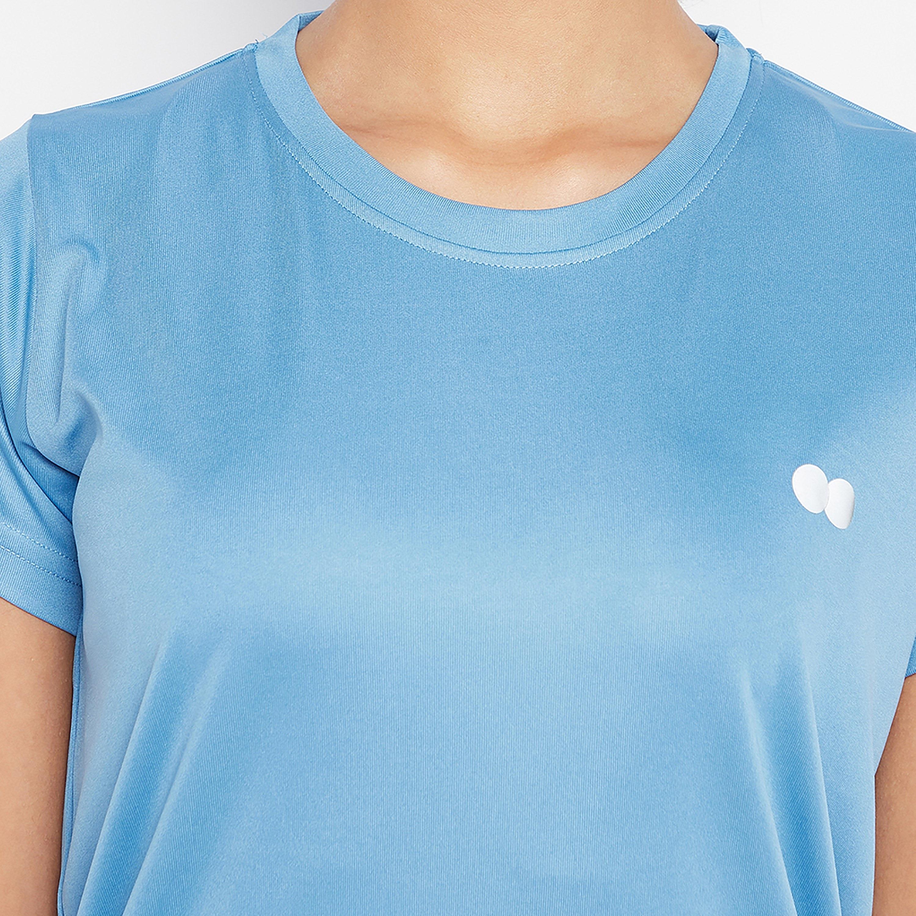 Clovia Solid Round Neck Short Sleeves T-Shirt-women-clothing-sportswearandactivewear-tshirtsandvests-image-4