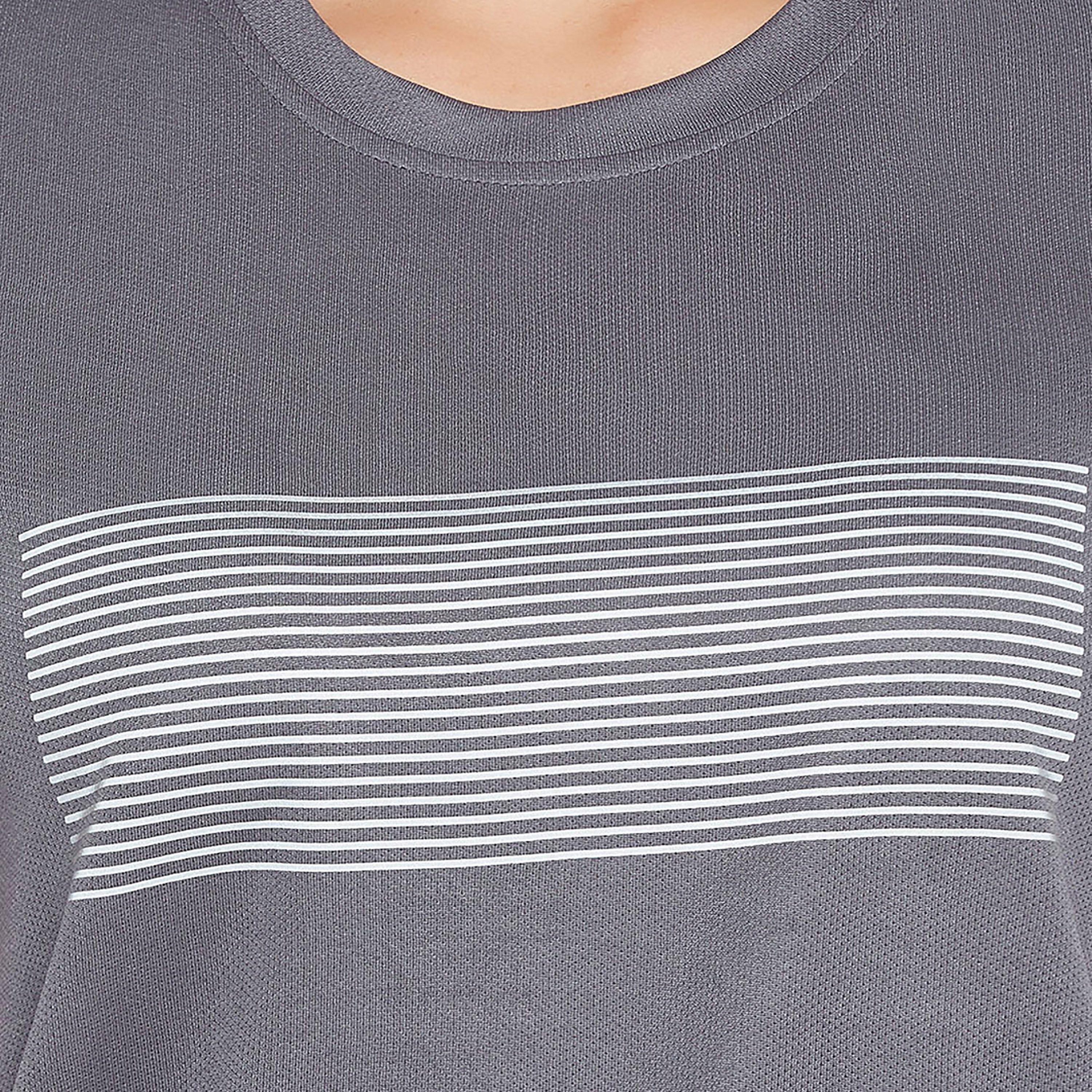 Clovia Stripes Round Neck Short Sleeves T-Shirt-women-clothing-sportswearandactivewear-tshirtsandvests-image-4