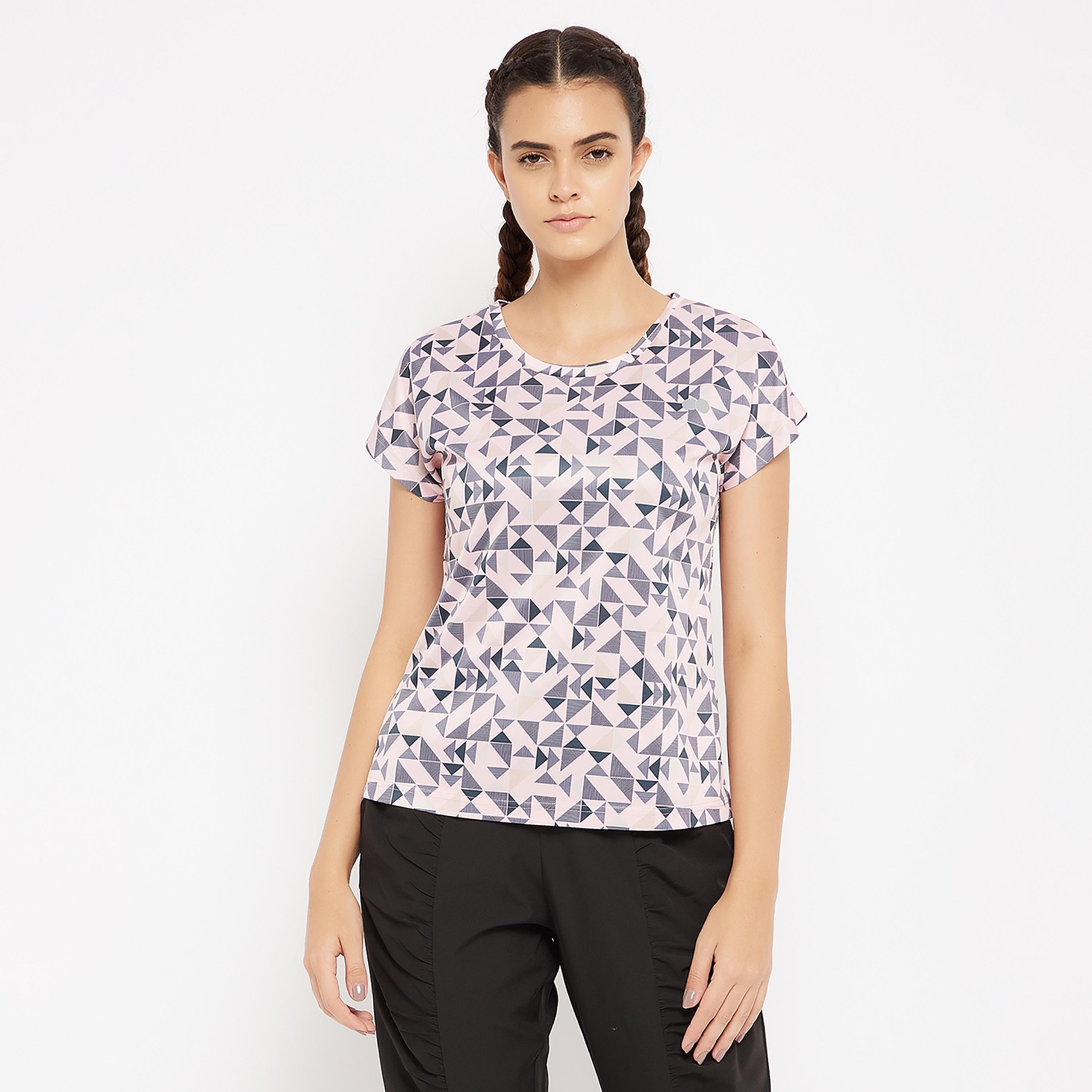 Clovia Printed Round Neck Short Sleeves T-Shirt-women-clothing-sportswearandactivewear-tshirtsandvests-image-2