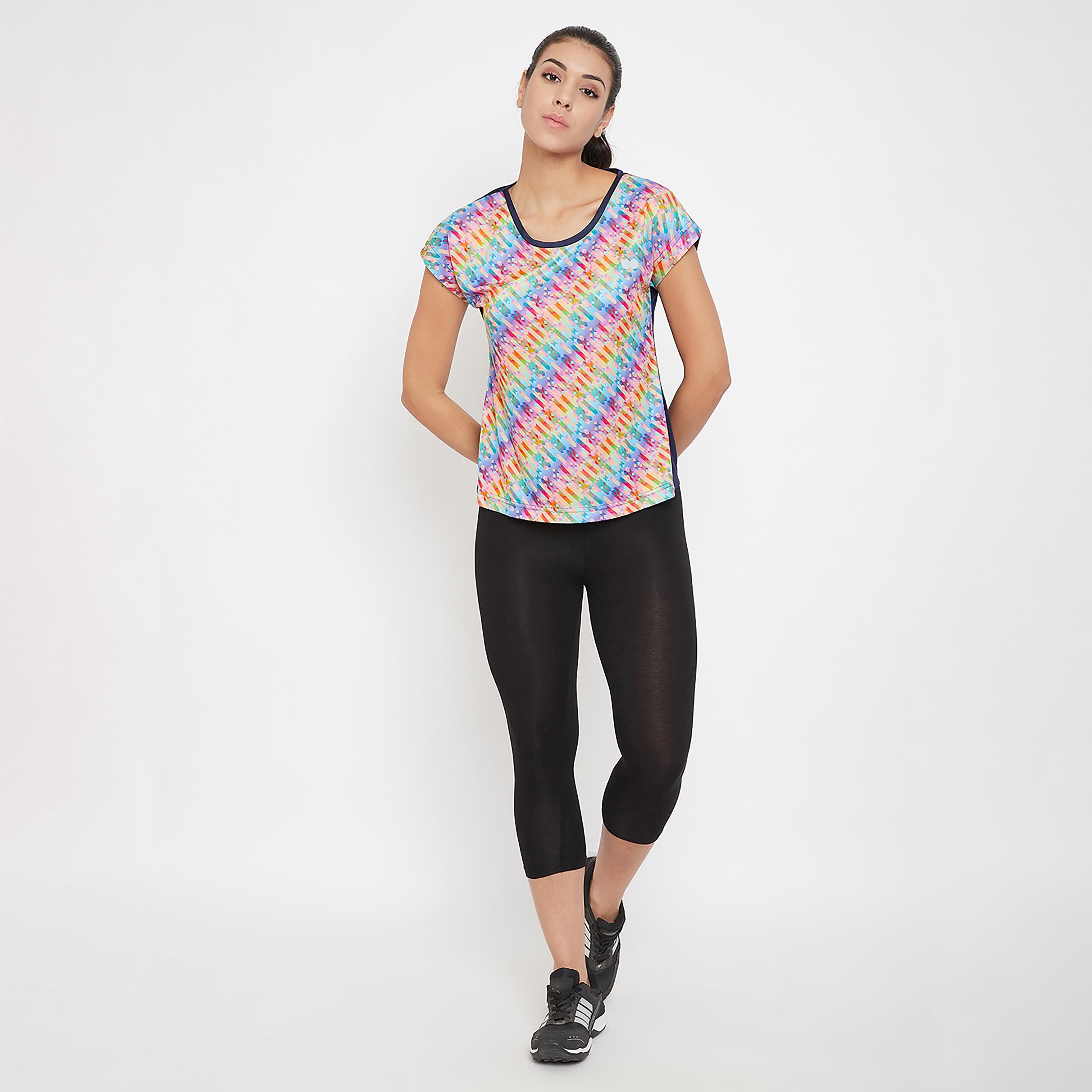 Clovia Printed Round Neck Short Sleeves T-Shirt-women-clothing-sportswearandactivewear-tshirtsandvests-image-3