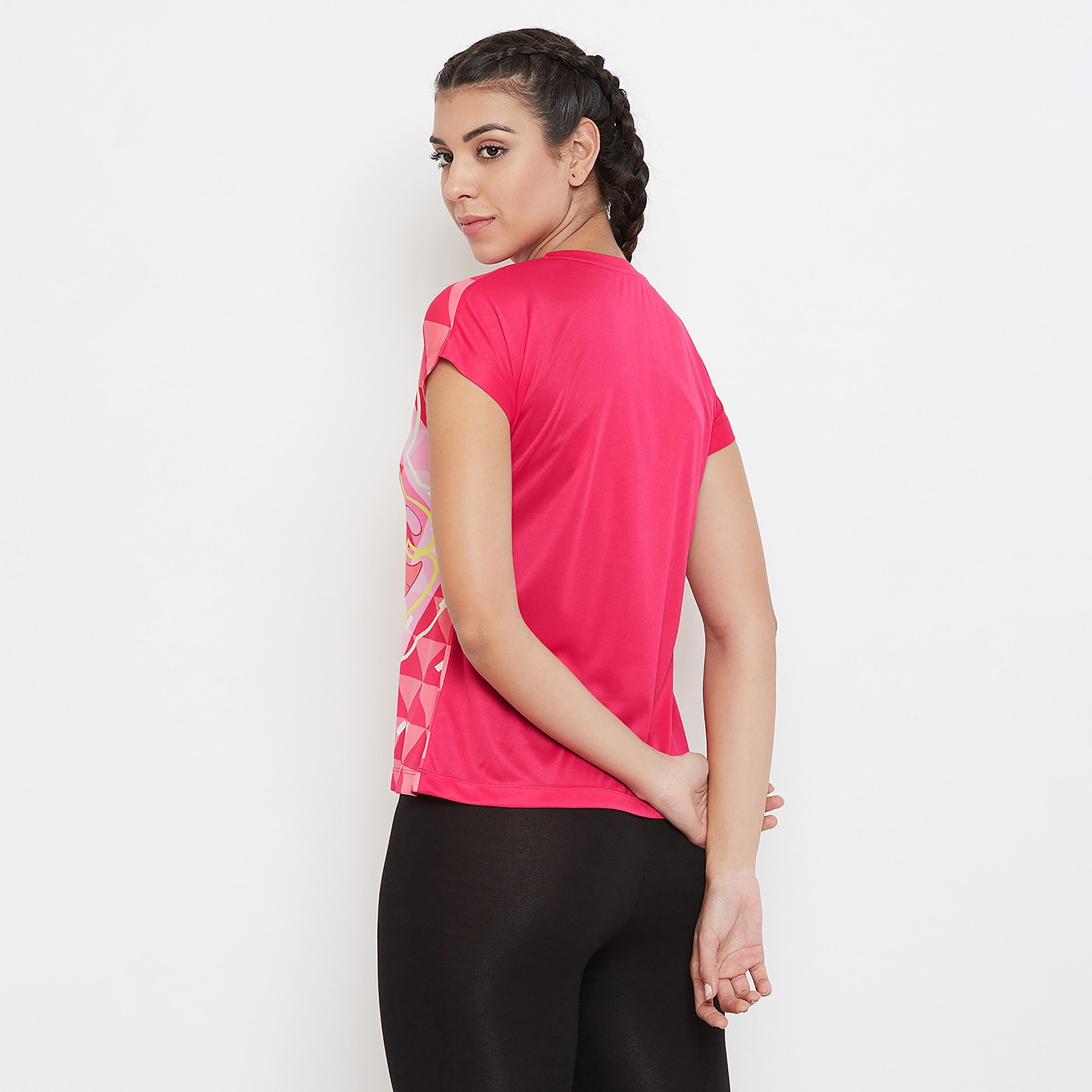 Clovia Printed Round Neck Short Sleeves T-Shirt-women-clothing-sportswearandactivewear-tshirtsandvests-image-5