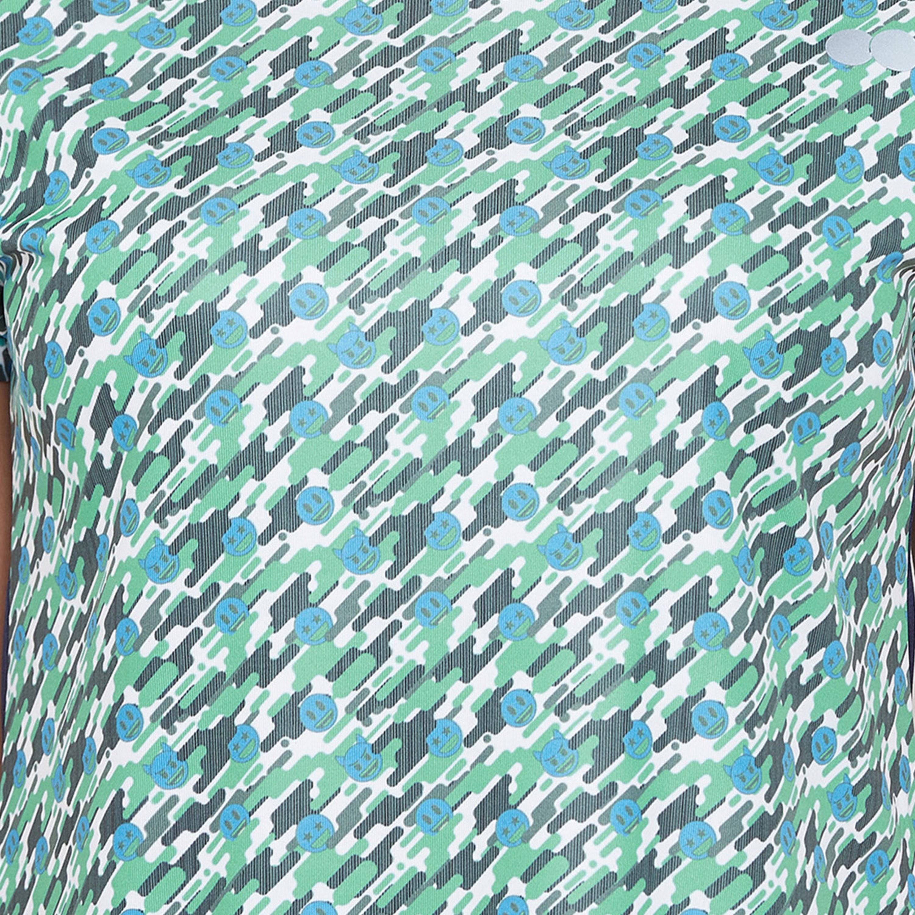Clovia Comfort Fit Women's Active Emoji Print T-Shirt in Teal-sports-women-clothing-tshirtsandvests-image-5