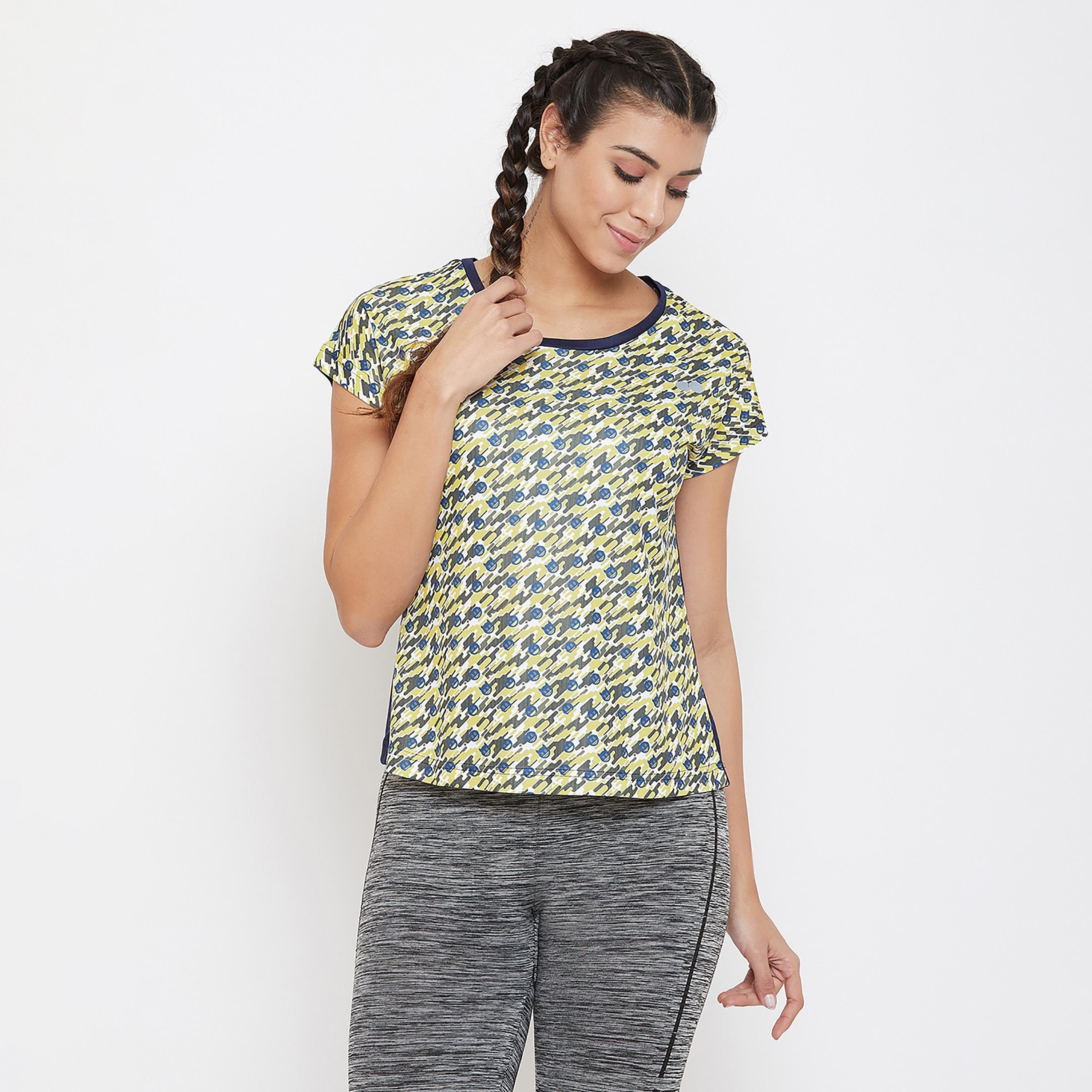 Clovia Printed Round Neck Short Sleeves T-Shirt-women-clothing-sportswearandactivewear-tshirtsandvests-image-2