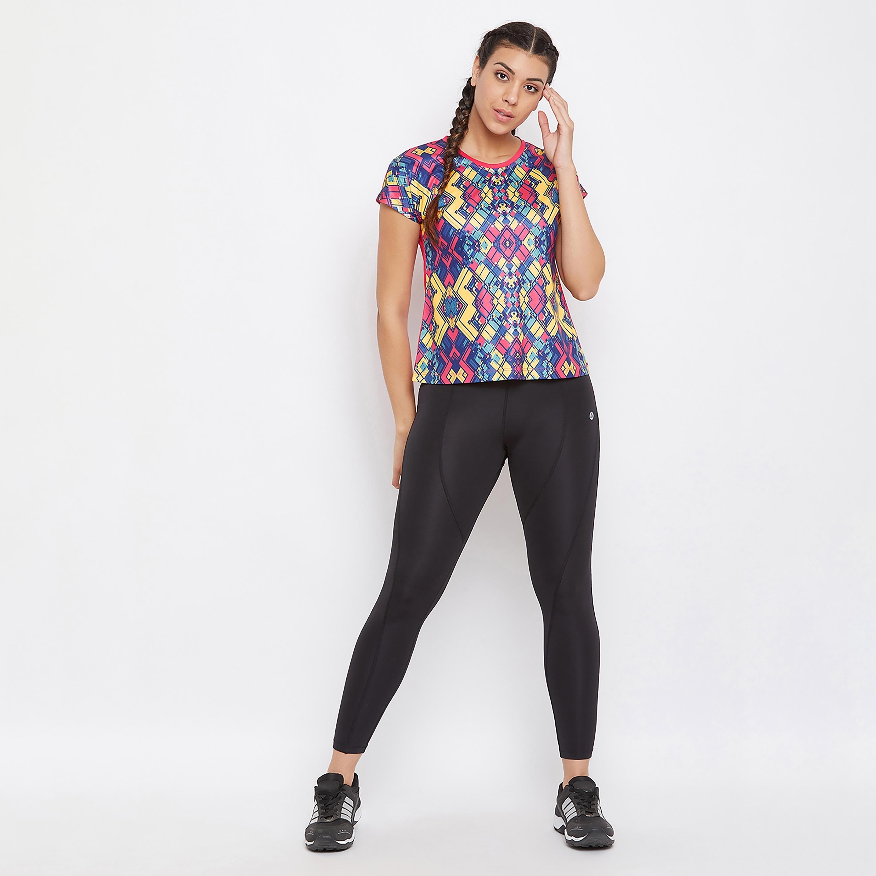 Clovia Printed Round Neck Short Sleeves T-Shirt-women-clothing-sportswearandactivewear-tshirtsandvests-image-3