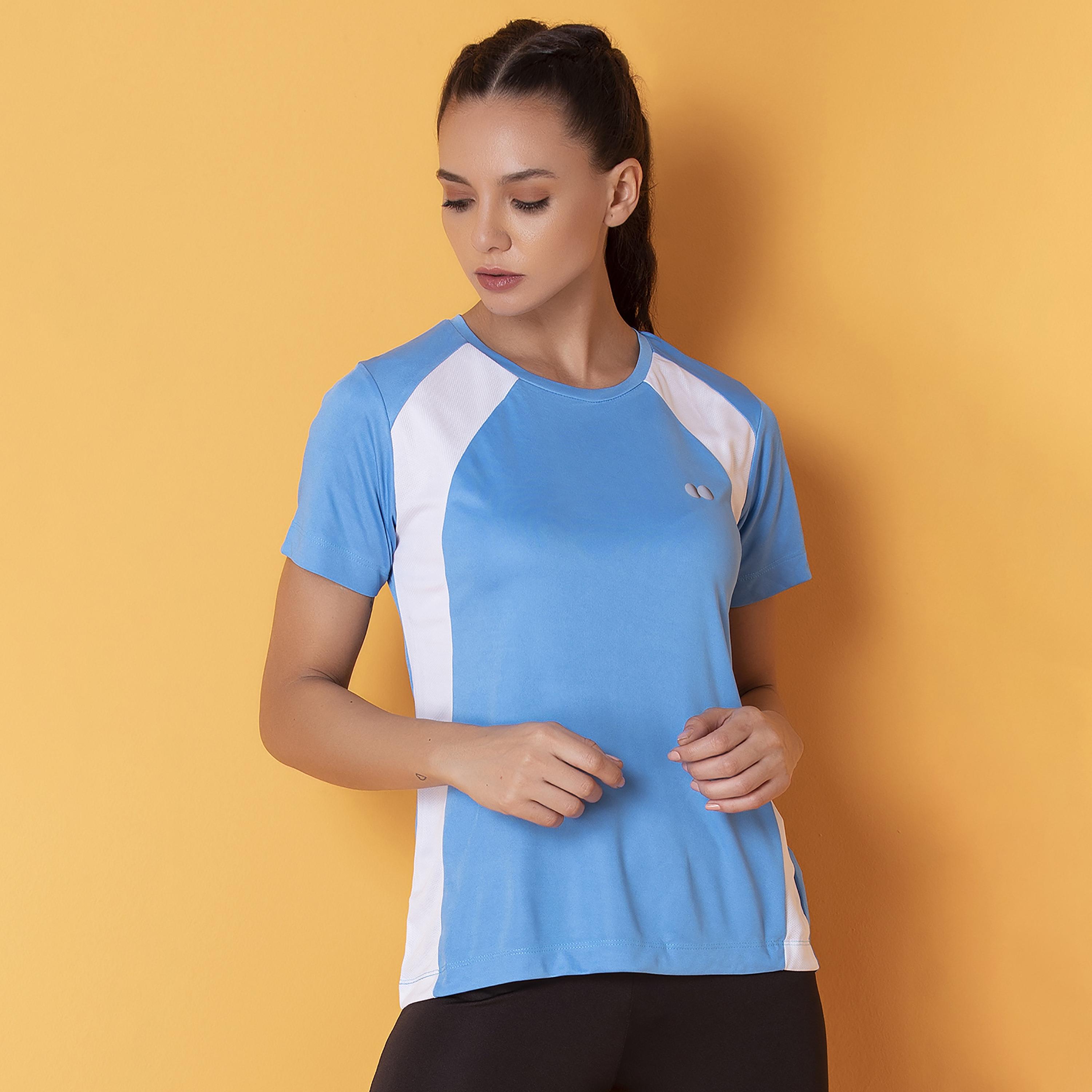 Clovia Solid Round Neck Short Sleeves T-Shirt-women-clothing-sportswearandactivewear-tshirtsandvests-image-5