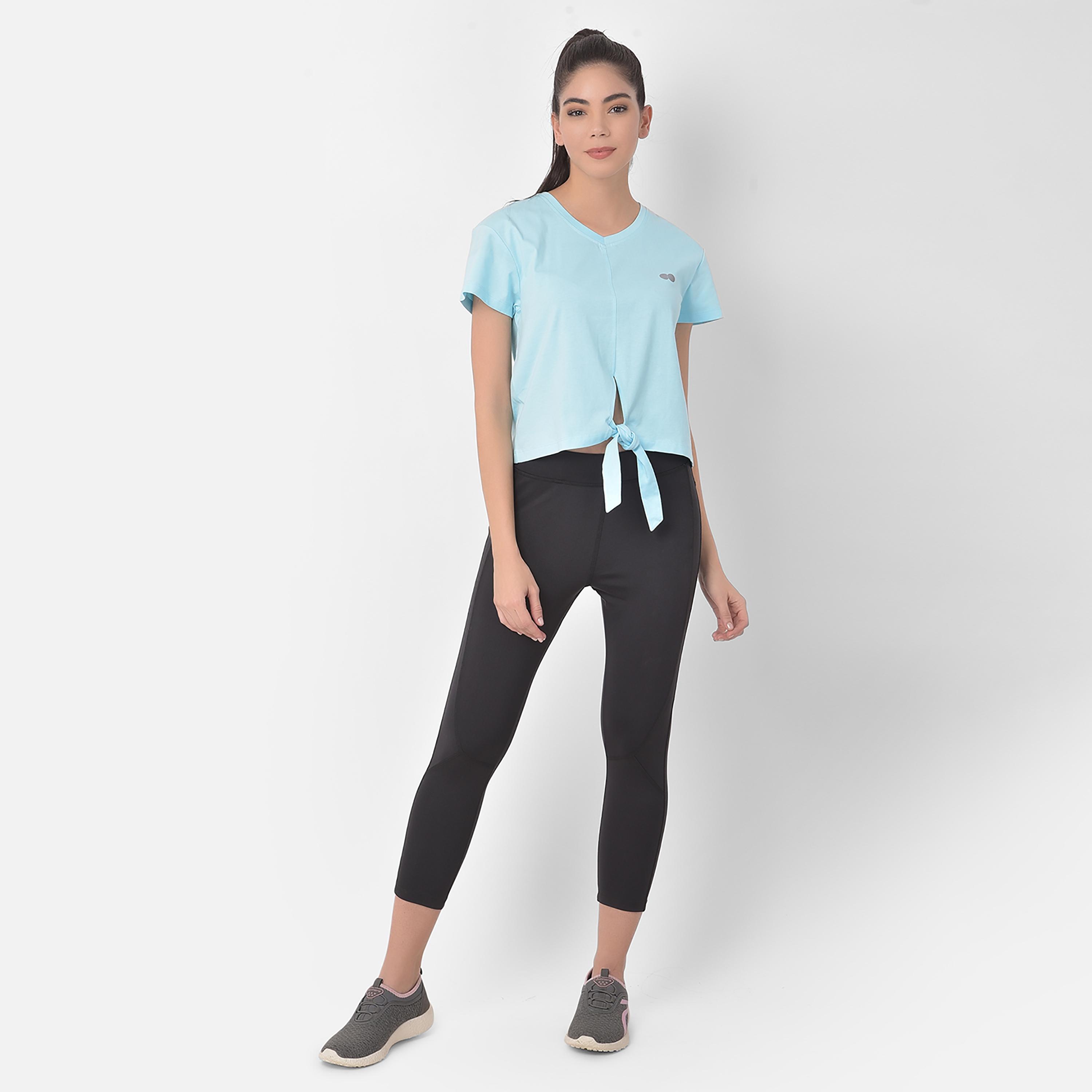 Clovia Solid V-Neck Tip Up Crop Top-women-clothing-sportswearandactivewear-tshirtsandvests-image-3