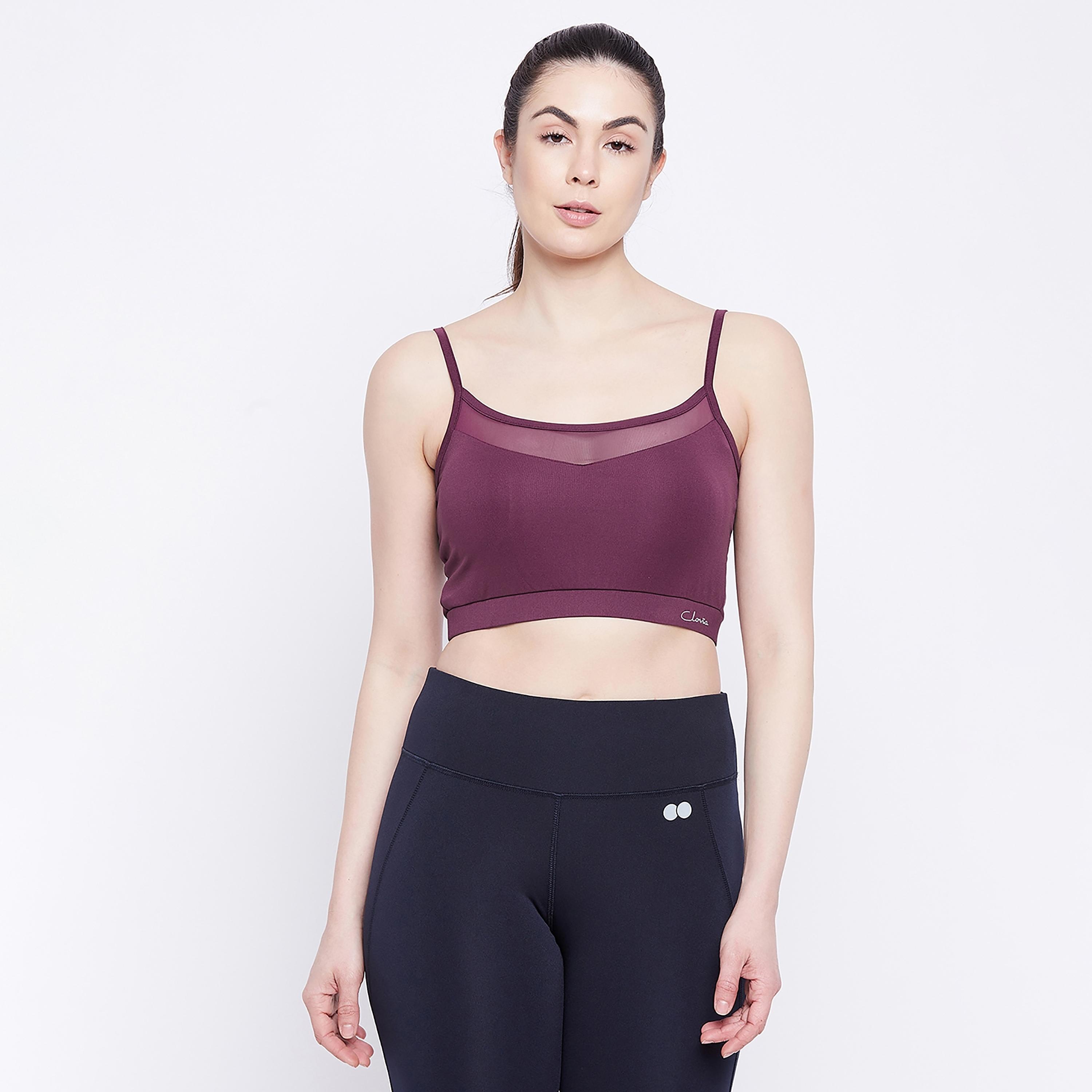 Clovia Solid Shoulder Strap Removable Pads Sports Bra-women-clothing-sportswearandactivewear-sportsbras-image-2