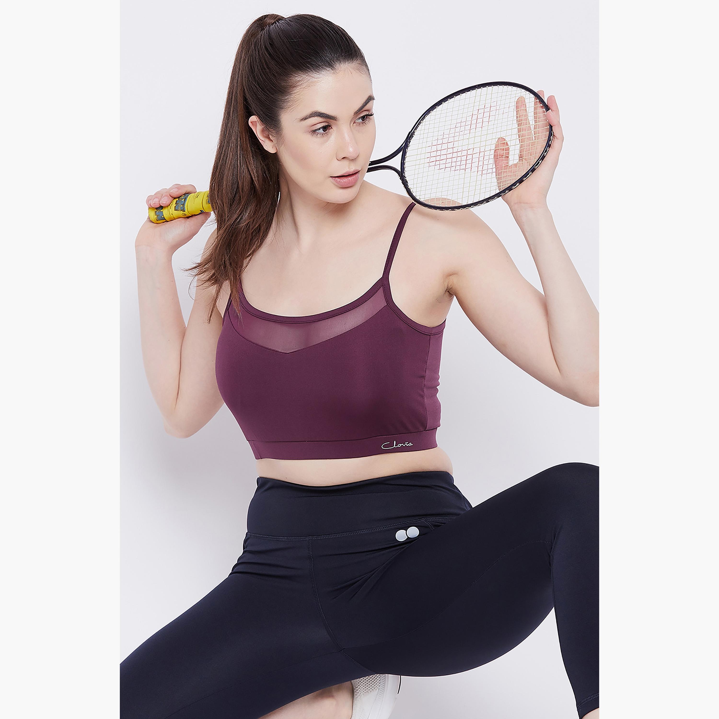 Clovia Solid Shoulder Strap Removable Pads Sports Bra-women-clothing-sportswearandactivewear-sportsbras-image-1