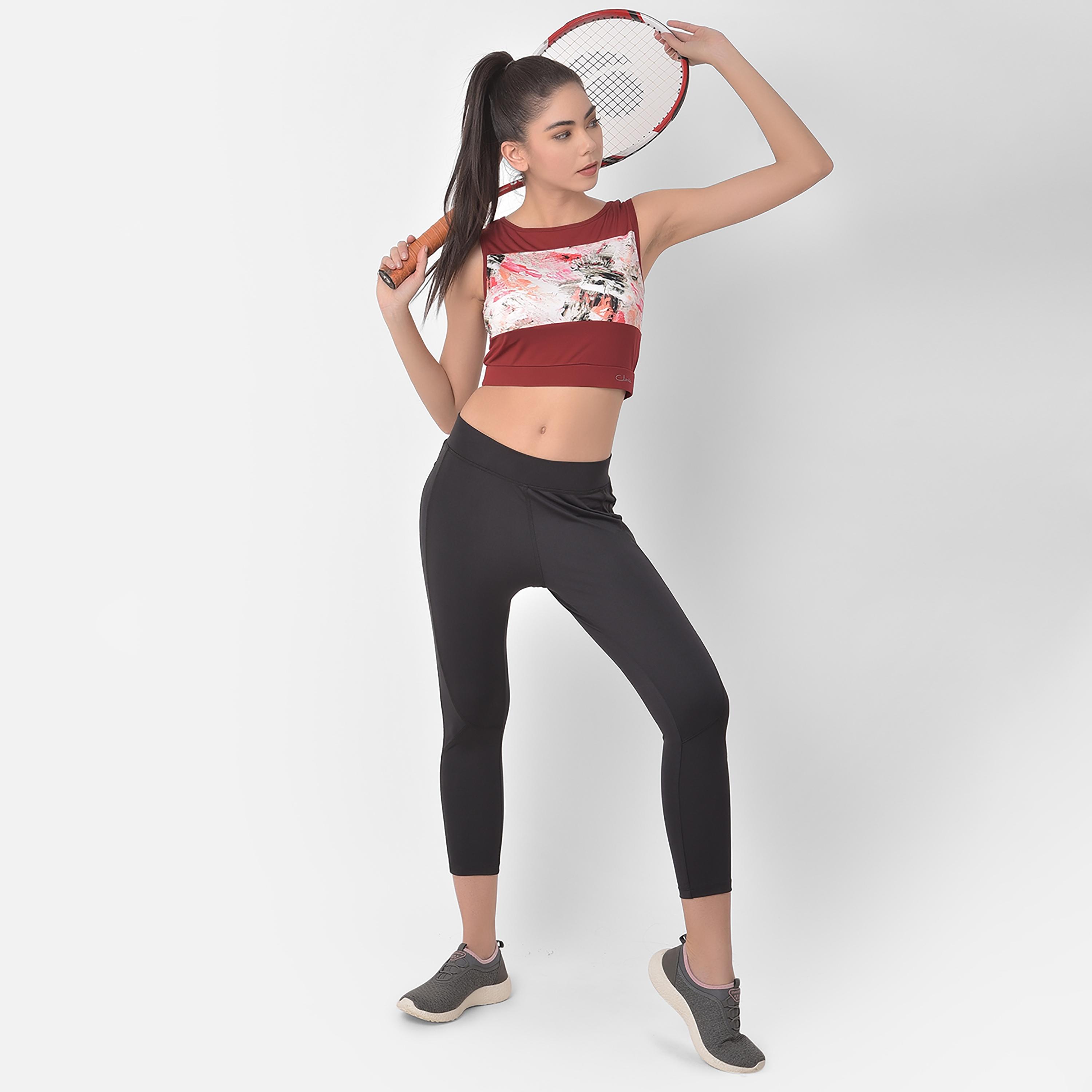 Clovia Printed Round Neck Crop Top-women-clothing-sportswearandactivewear-tshirtsandvests-image-3