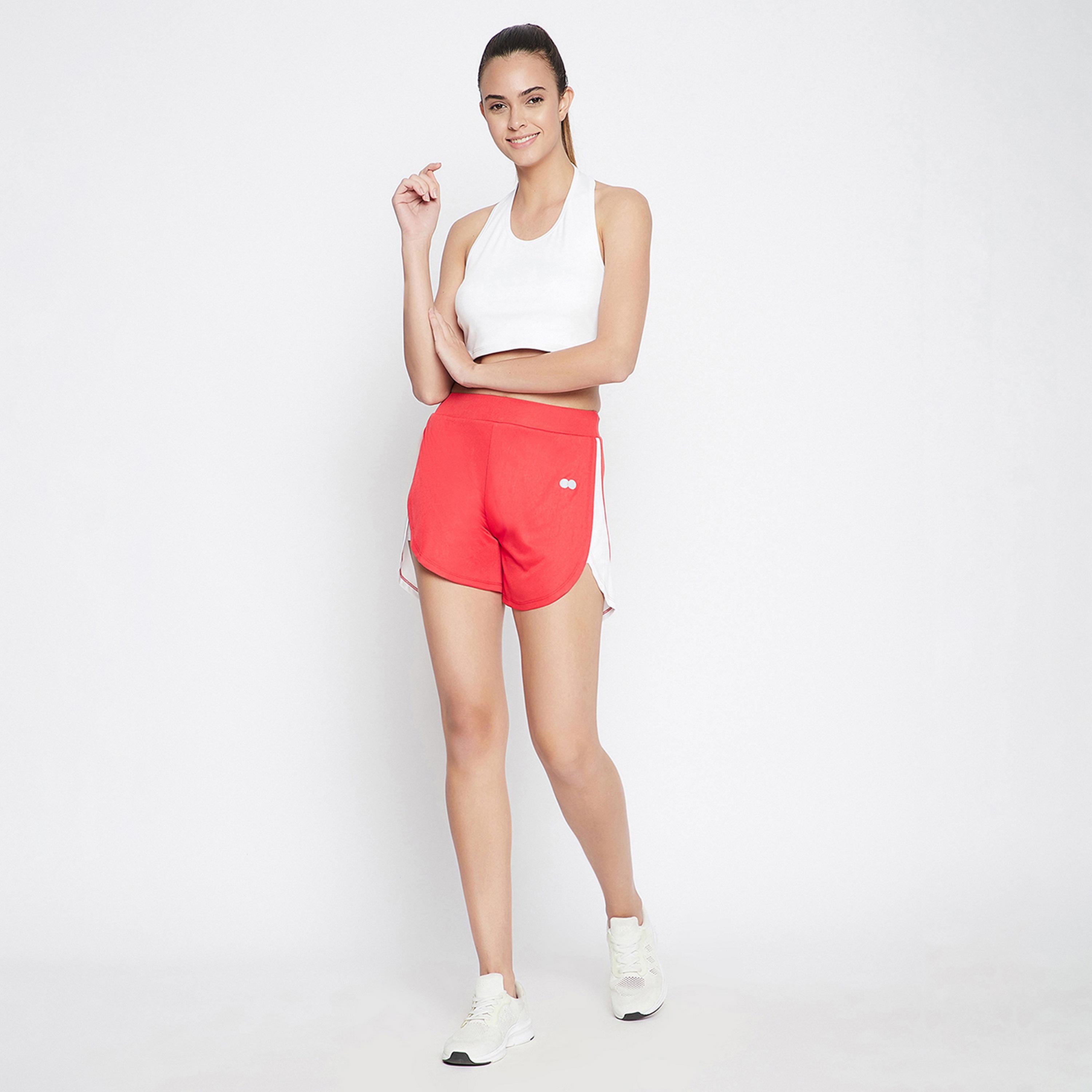 Clovia Padded Women's Active Crop Top in White with Halter Neck-women-clothing-sportswearandactivewear-tshirtsandvests-image-7