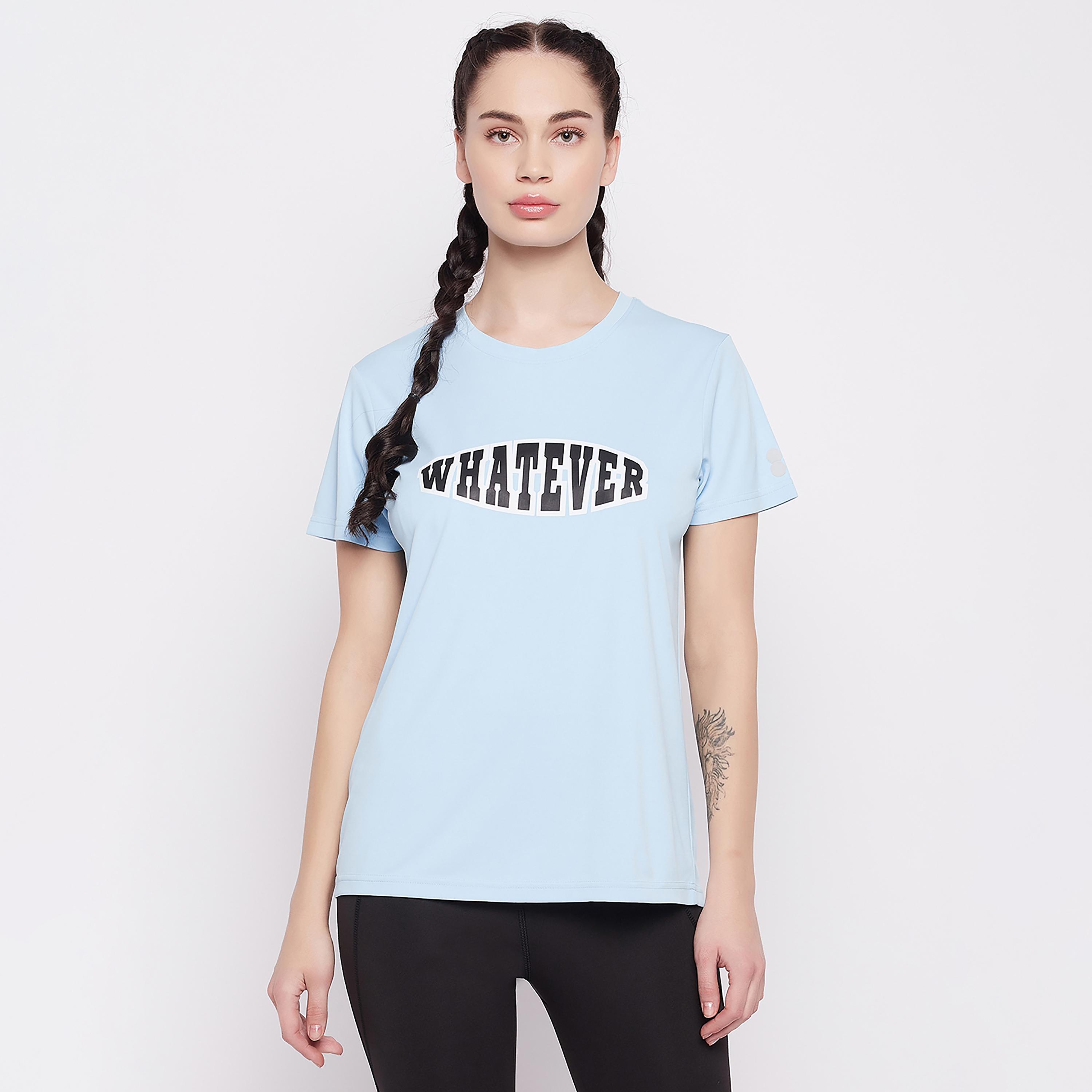 قميص قصير الأكمام بطبعة من كلوفيا برقبة مستديرة-women-clothing-sportswearandactivewear-tshirtsandvests-image-2