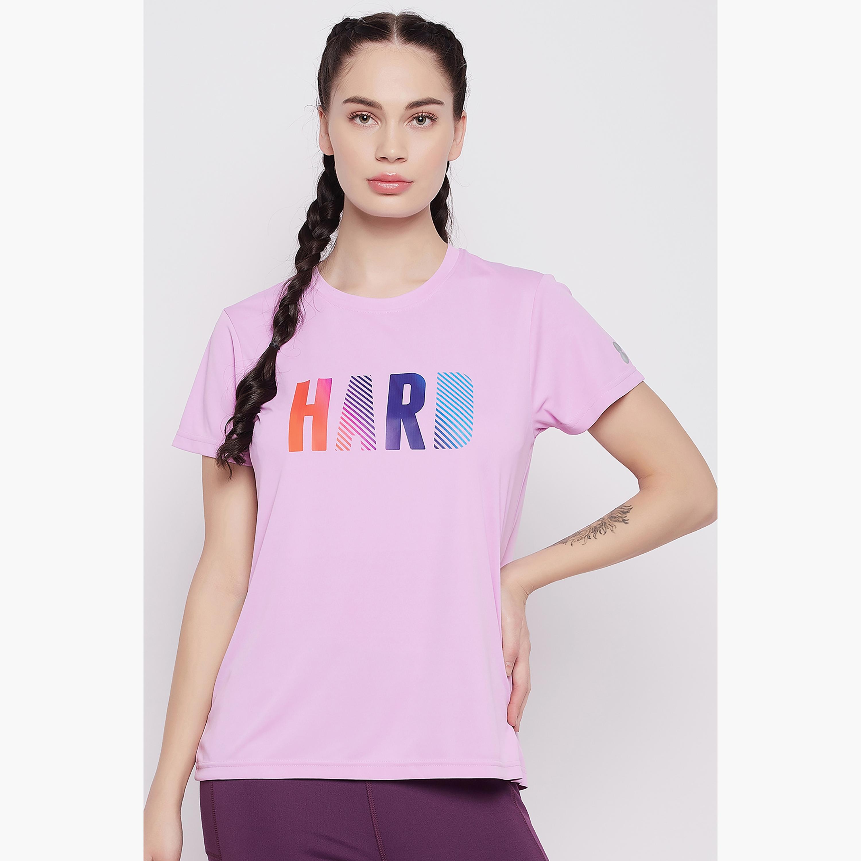 قميص قصير الأكمام بطبعة من كلوفيا برقبة مستديرة-women-clothing-sportswearandactivewear-tshirtsandvests-image-1