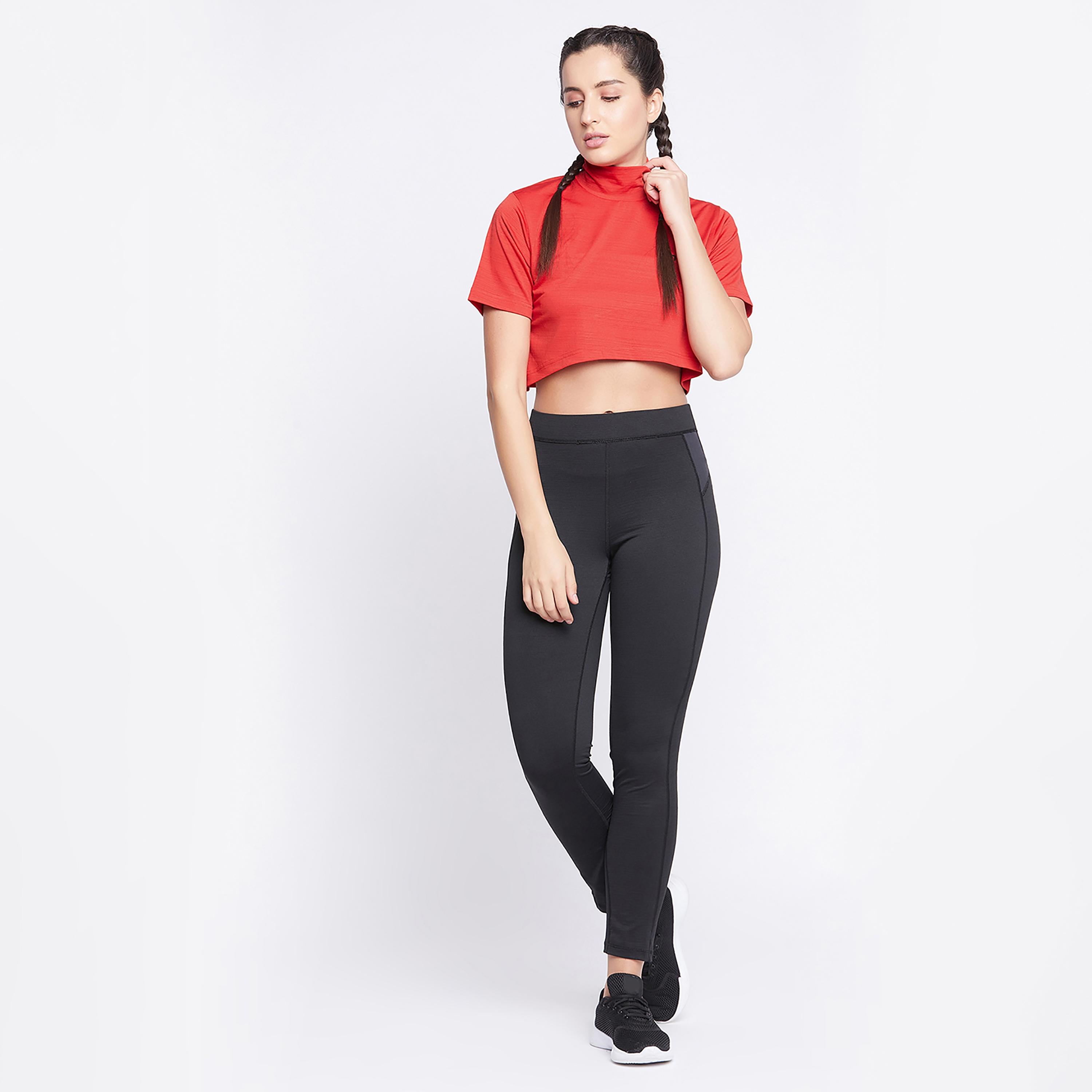 Clovia Solid Turtle Neck Crop Top-women-clothing-sportswearandactivewear-tshirtsandvests-image-3